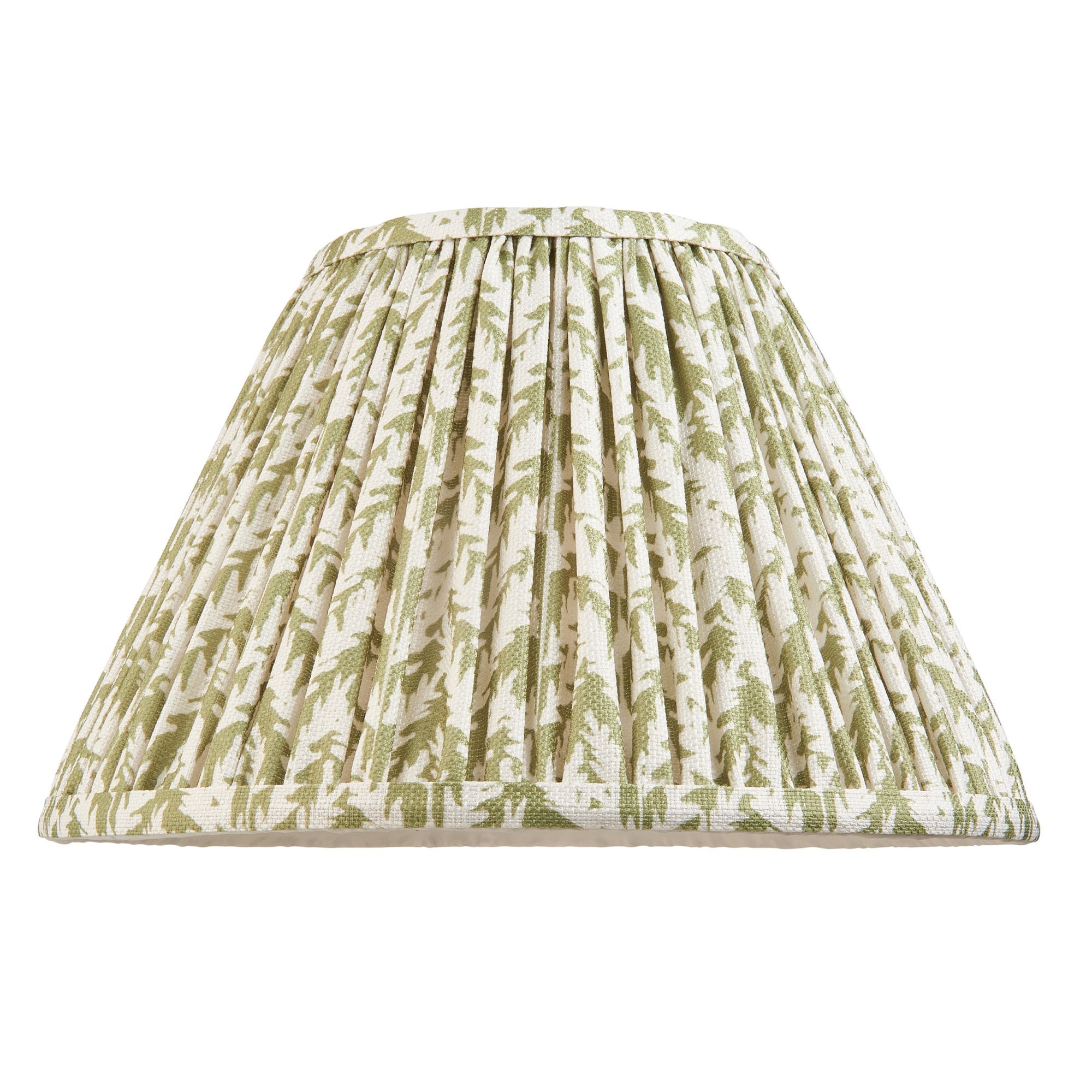 Endon Leaf Single Light Shade 30cm - Herb Garden Green Fabric