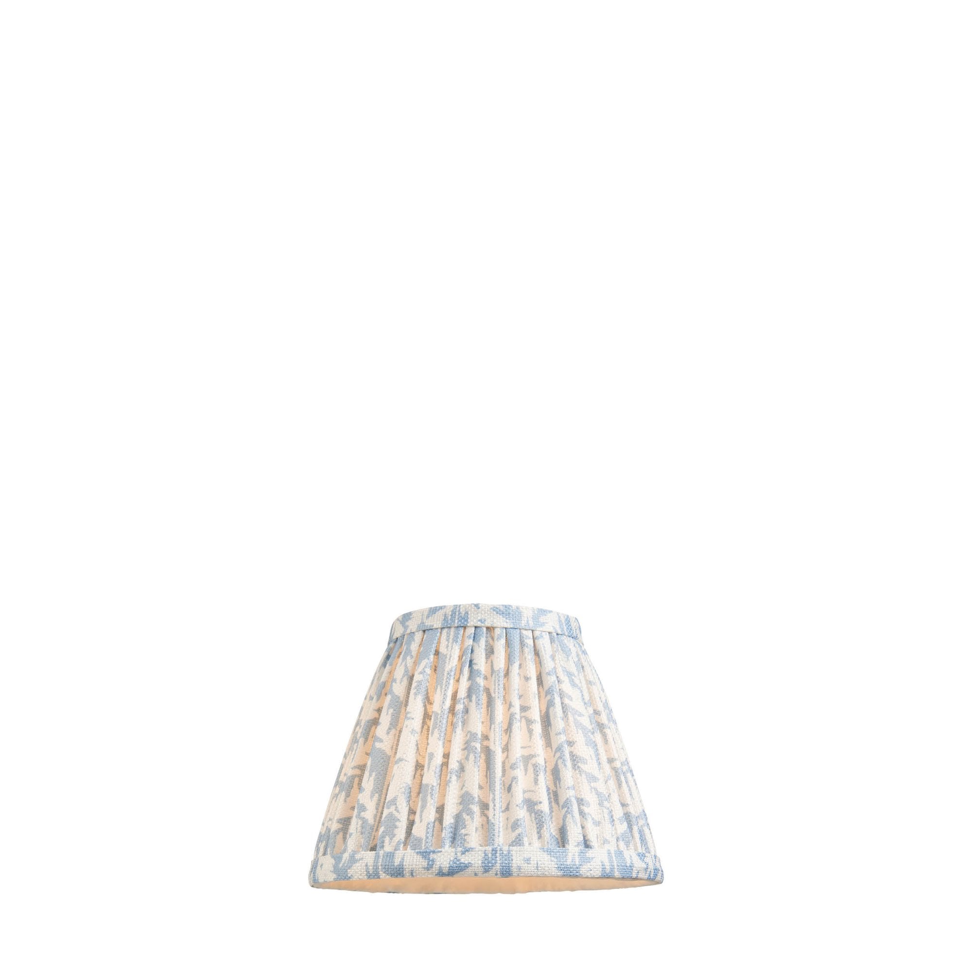 Endon Leaf Single Light Shade 16cm - Shell Bay Blue Fabric