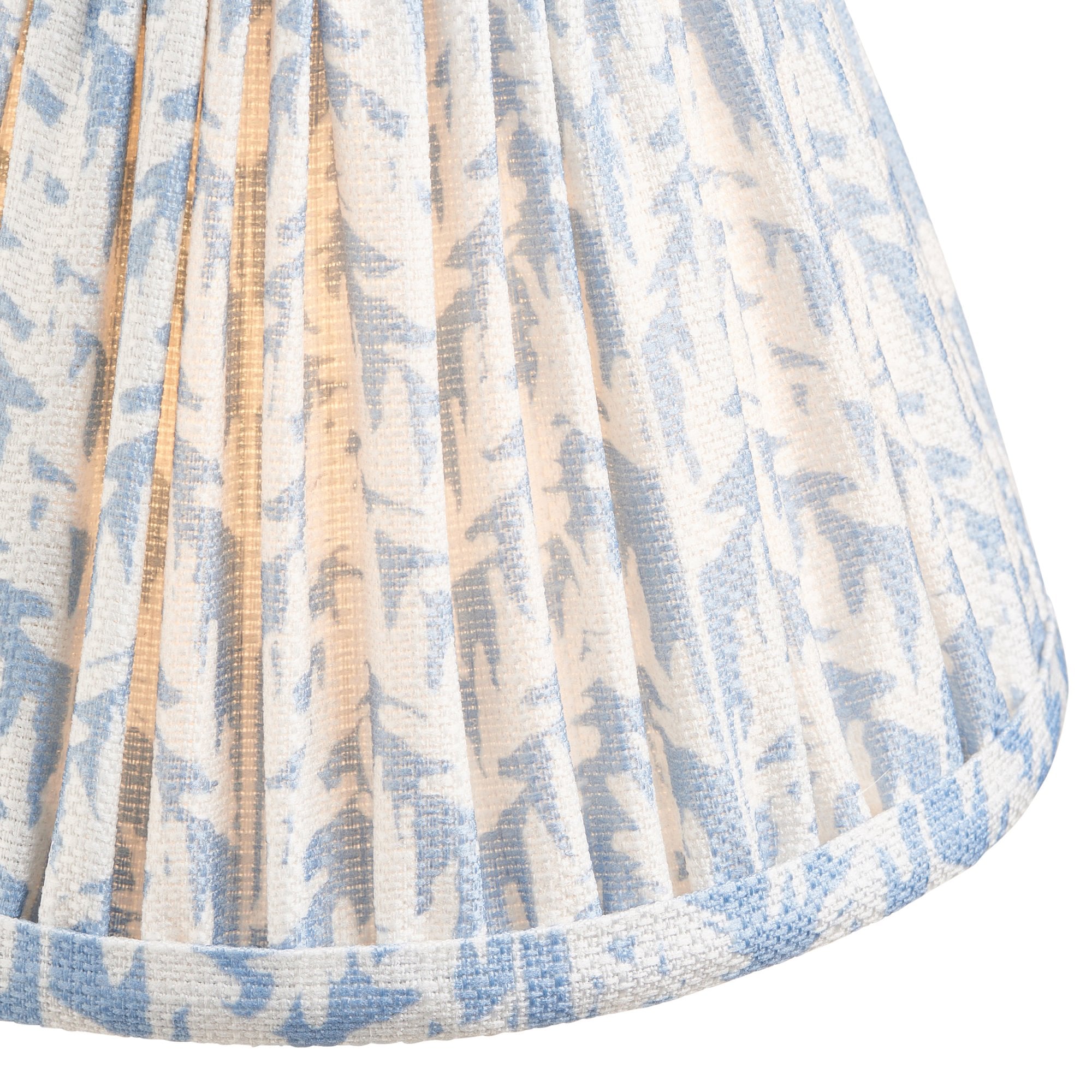 Endon Leaf Single Light Shade 16cm - Shell Bay Blue Fabric