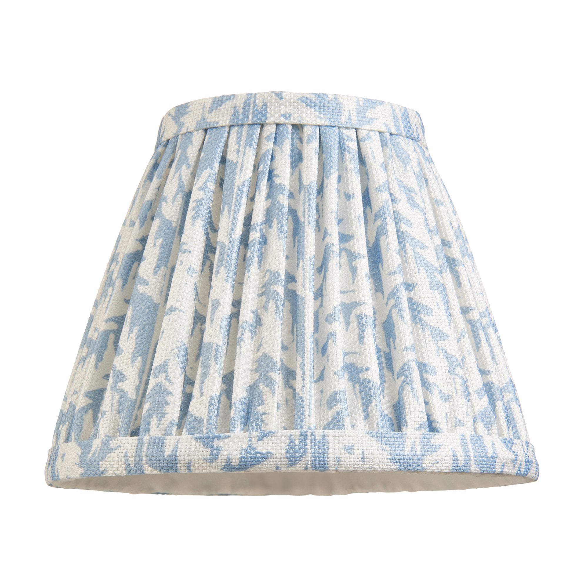 Endon Leaf Single Light Shade 16cm - Shell Bay Blue Fabric