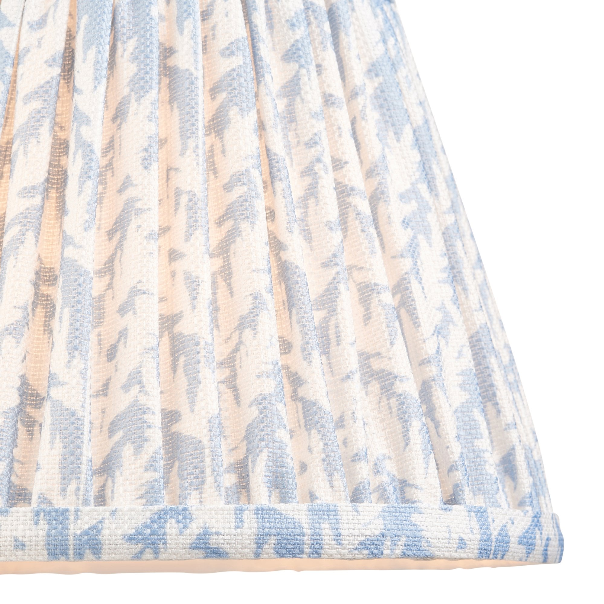 Endon Leaf Single Light Shade 20cm - Shell Bay Blue Fabric