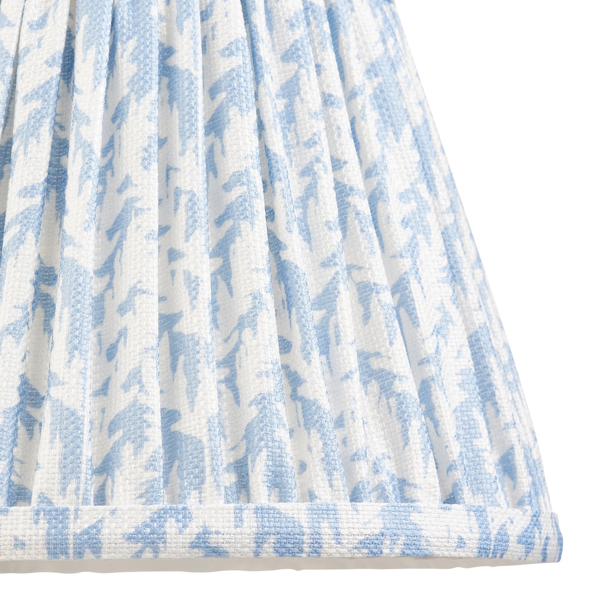 Endon Leaf Single Light Shade 20cm - Shell Bay Blue Fabric