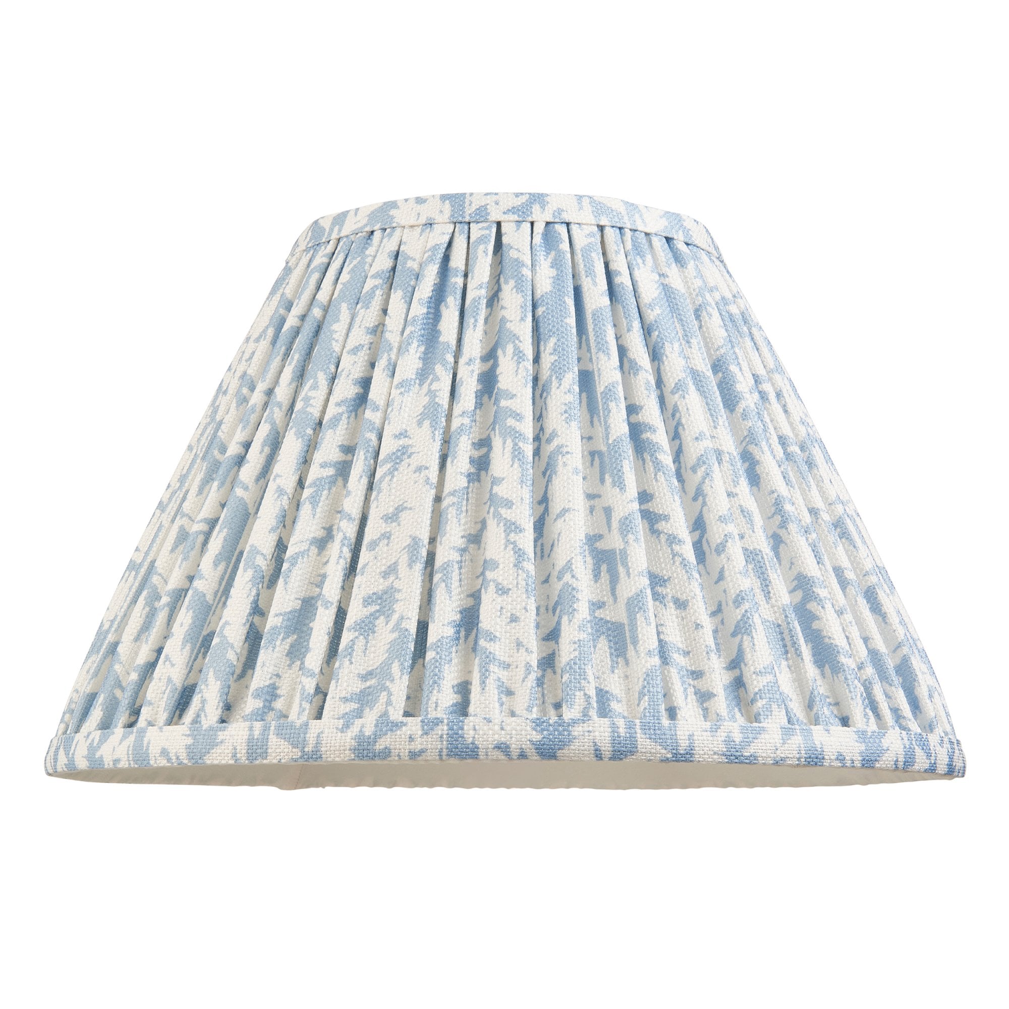 Endon Leaf Single Light Shade 30cm - Shell Bay Blue Fabric