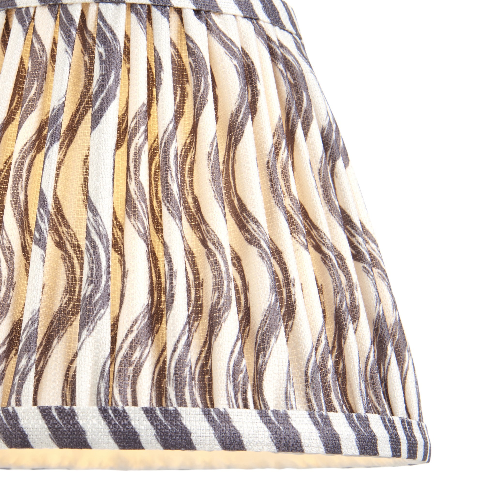 Endon Ripple Single Light Shade 20cm - Pearl Grey Fabric