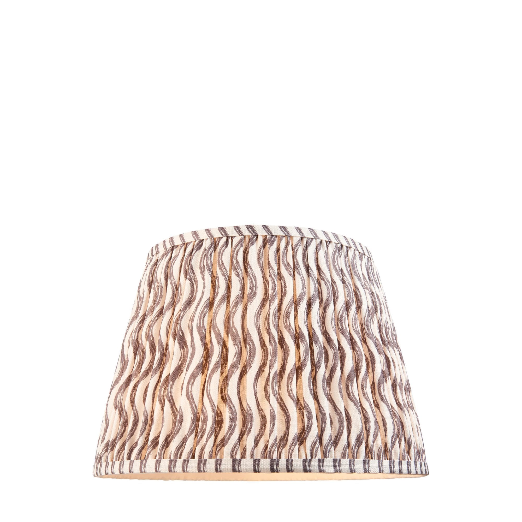 Endon Ripple Single Light Shade 35cm - Pearl Grey Fabric