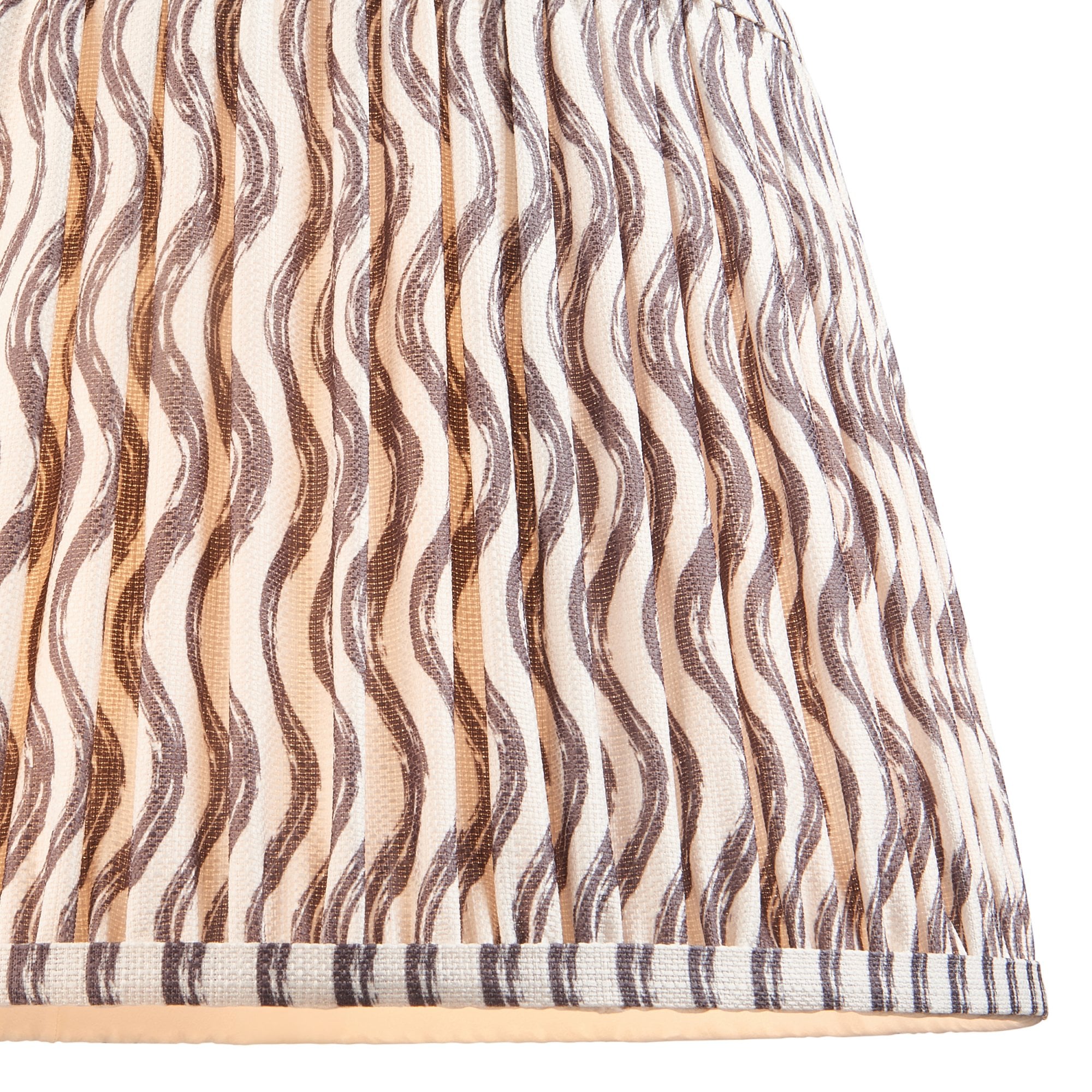 Endon Ripple Single Light Shade 35cm - Pearl Grey Fabric