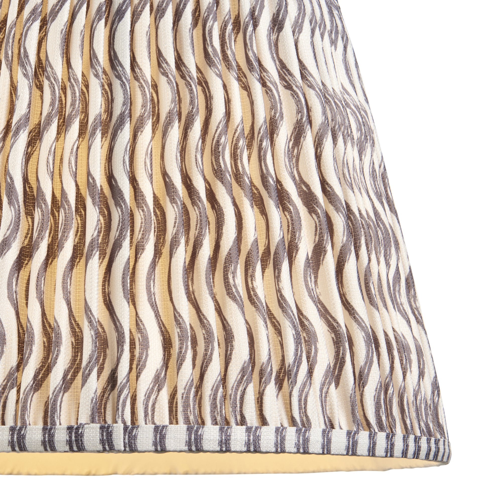 Endon Ripple Single Light Shade 40cm - Pearl Grey Fabric