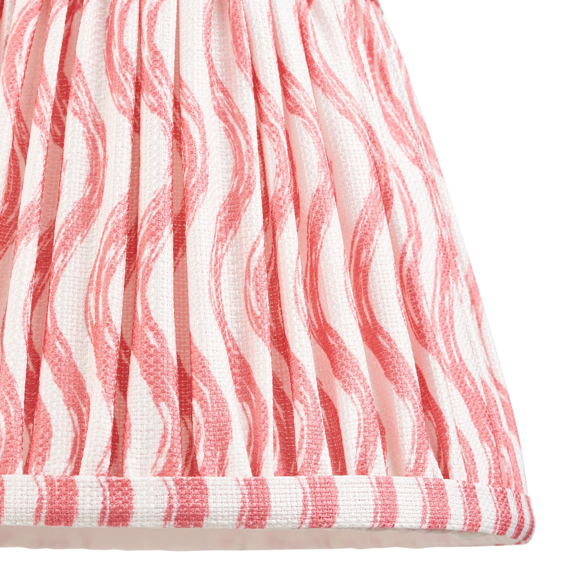 Endon Ripple Single Light Shade 20cm - Coral Pink Fabric