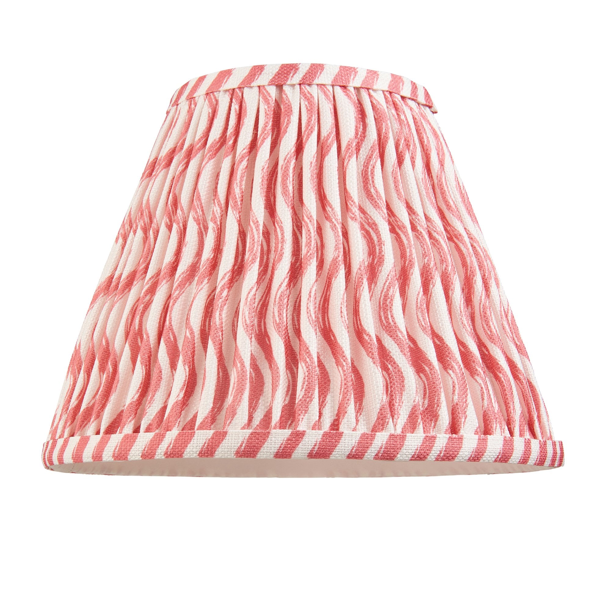Endon Ripple Single Light Shade 25cm - Coral Pink Fabric