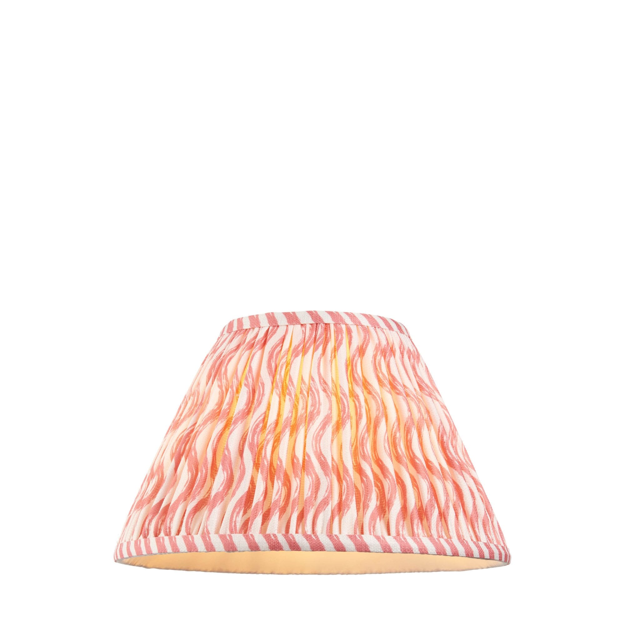 Endon Ripple Single Light Shade 30cm - Coral Pink Fabric