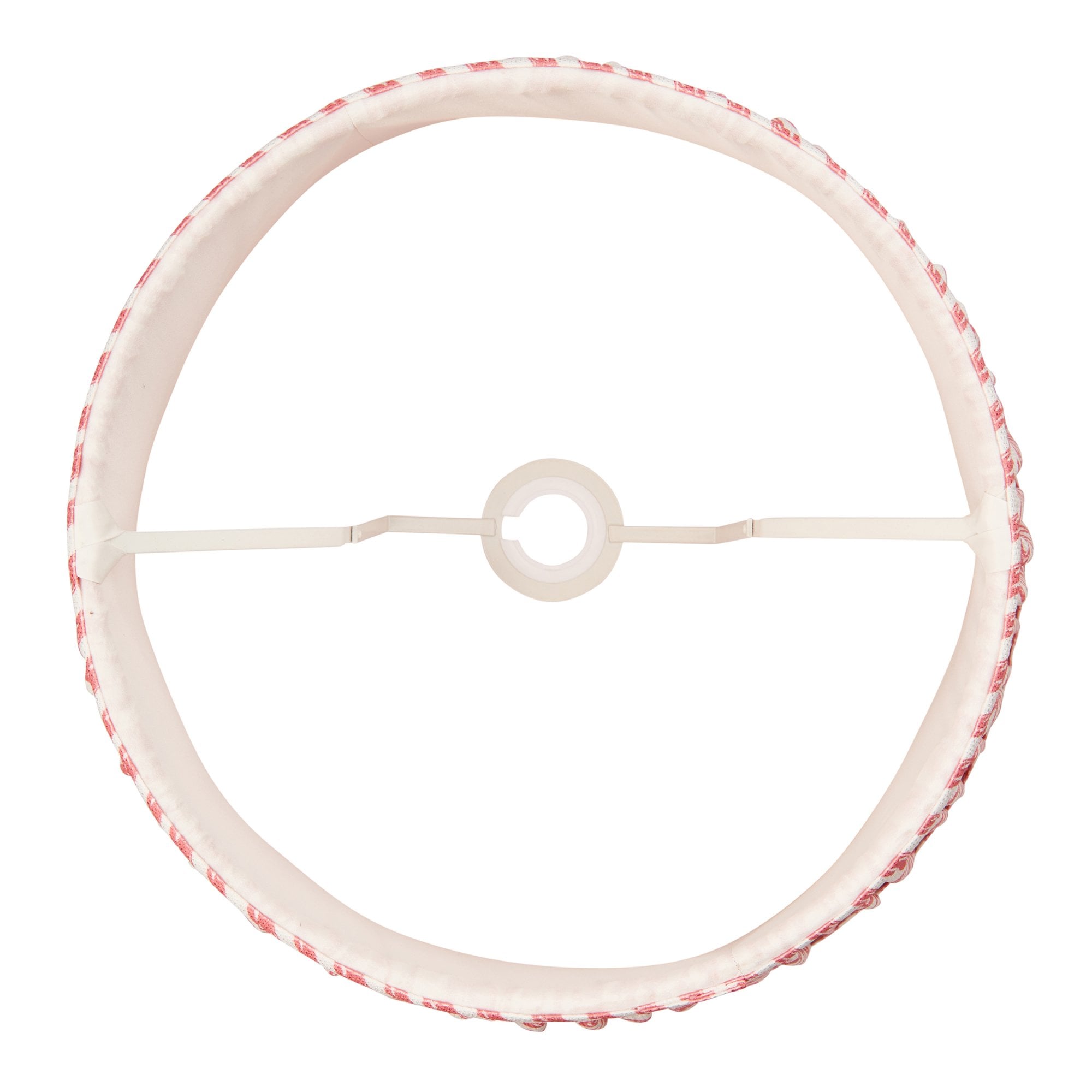 Endon Ripple Single Light Shade 35cm - Coral Pink Fabric