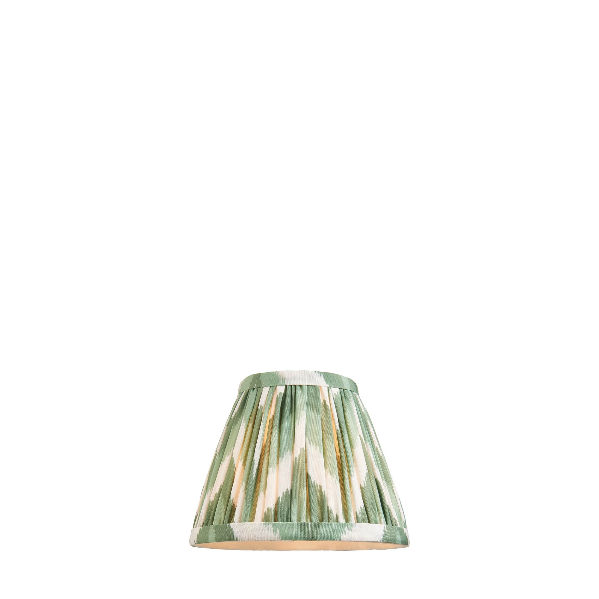 Endon Zigzag Single Light Shade 16cm - Cotswold Green Fabric