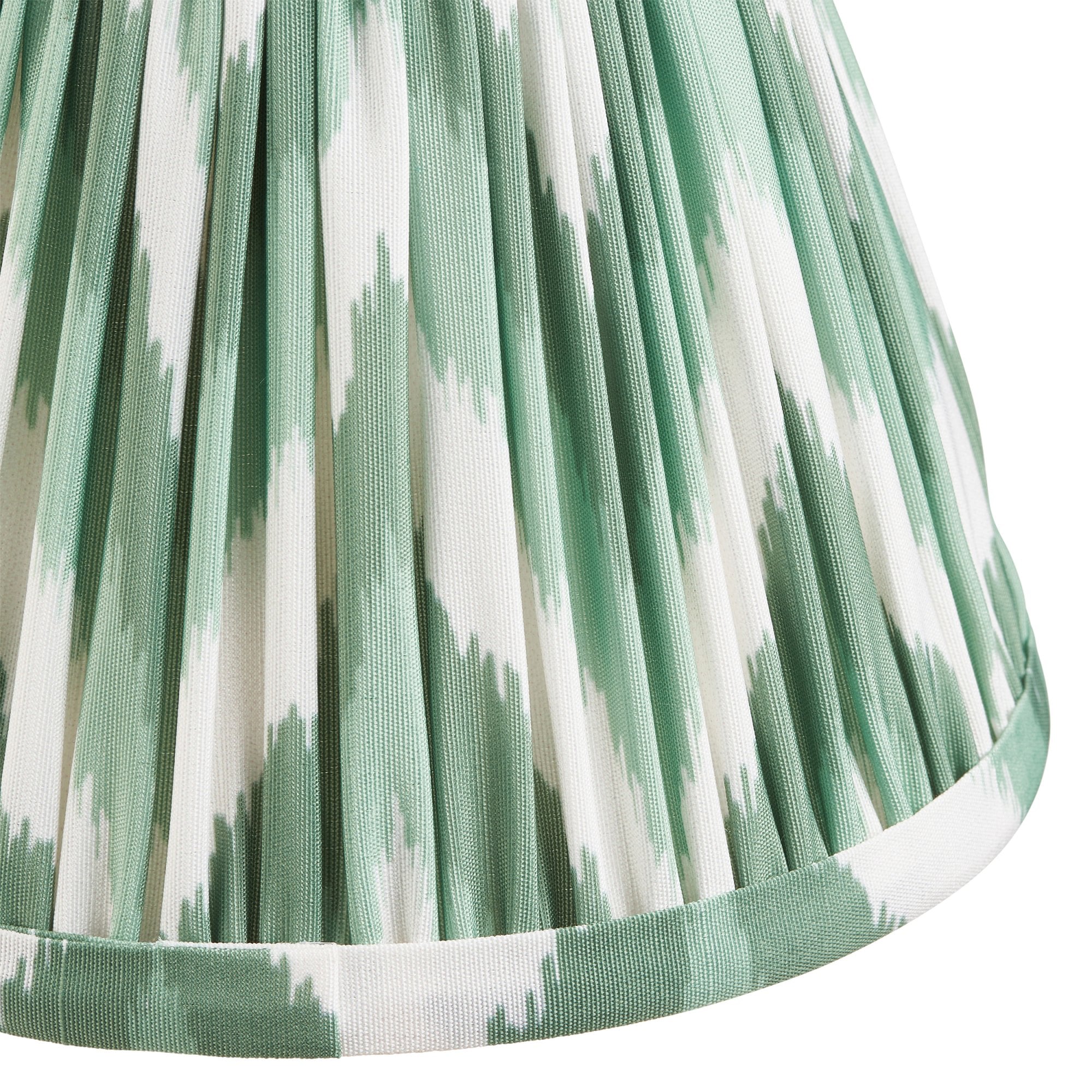 Endon Zigzag Single Light Shade 16cm - Cotswold Green Fabric