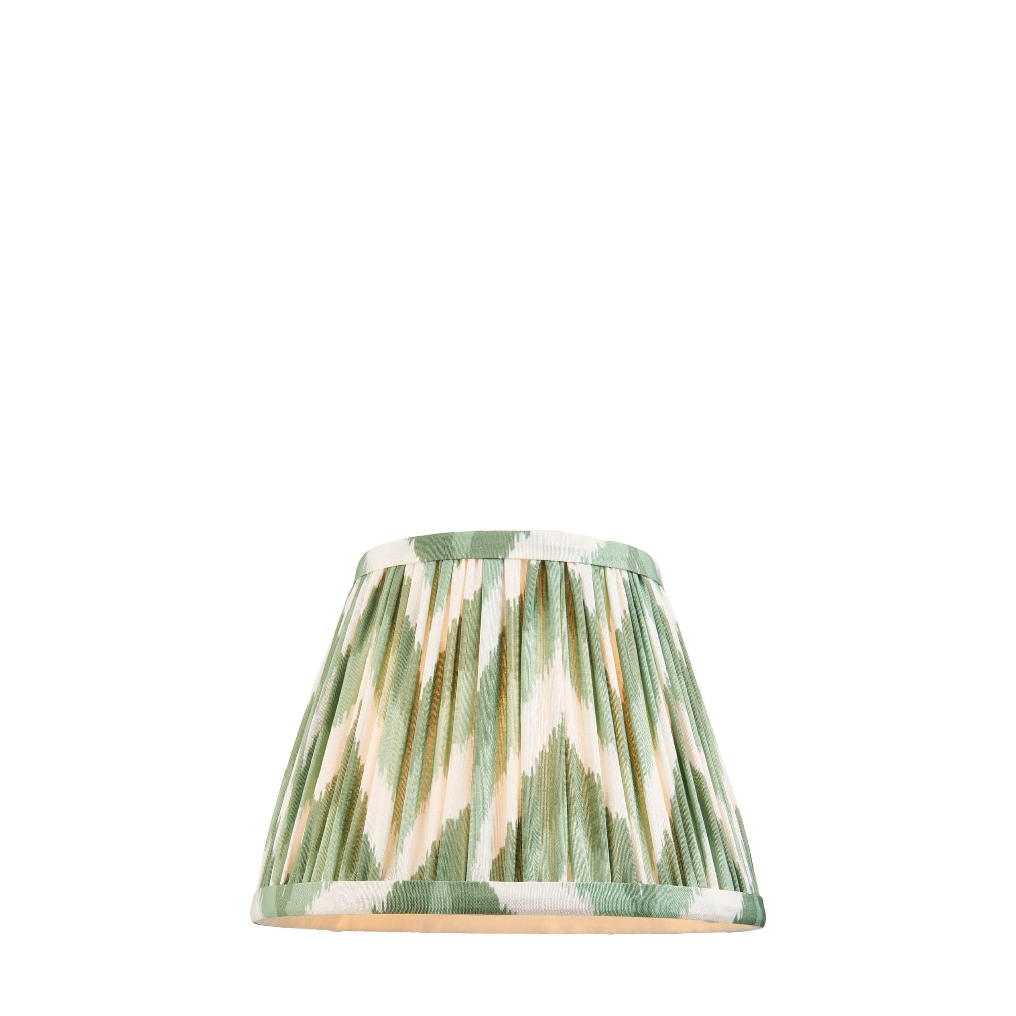 Endon Zigzag Single Light Shade 20cm - Cotswold Green Fabric