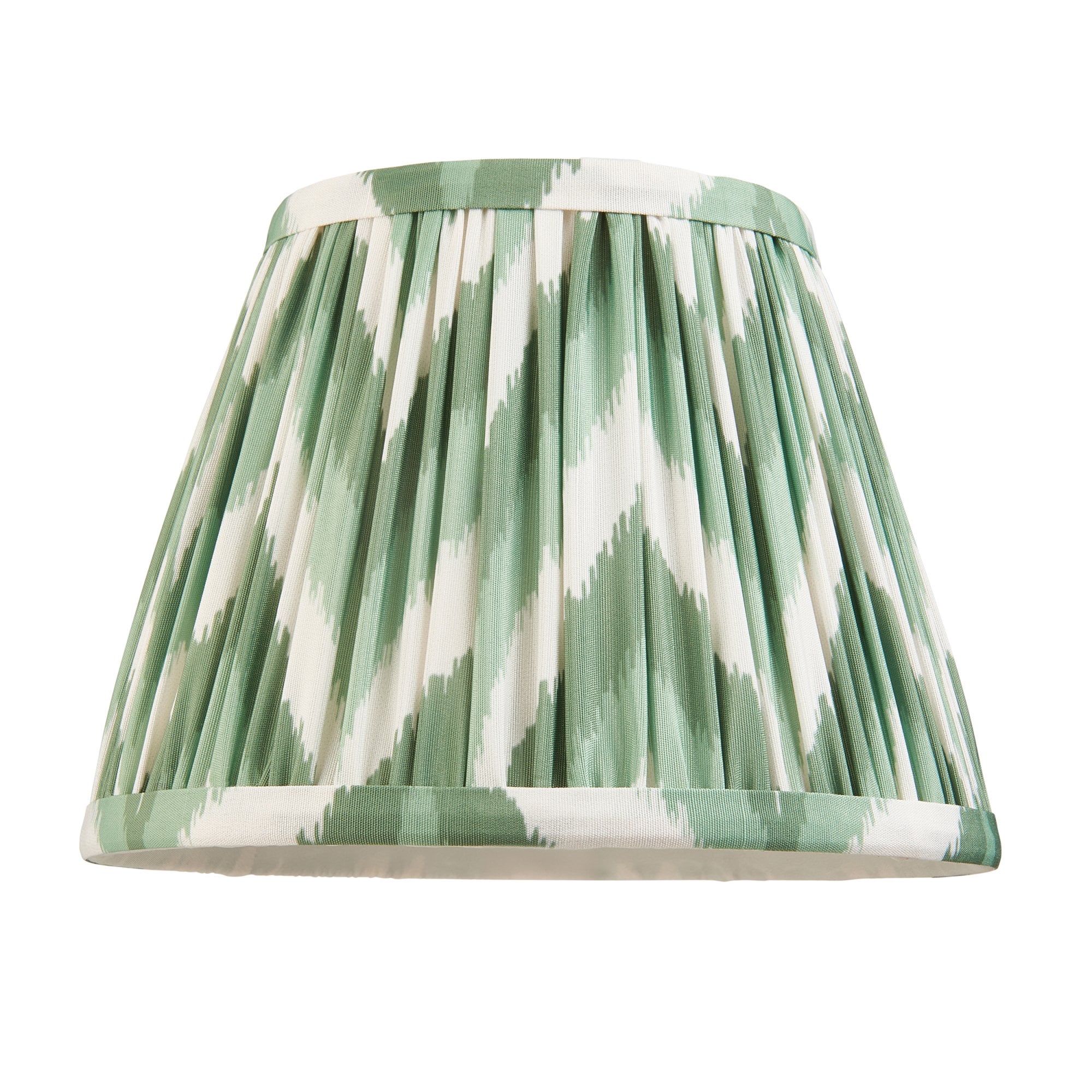 Endon Zigzag Single Light Shade 20cm - Cotswold Green Fabric