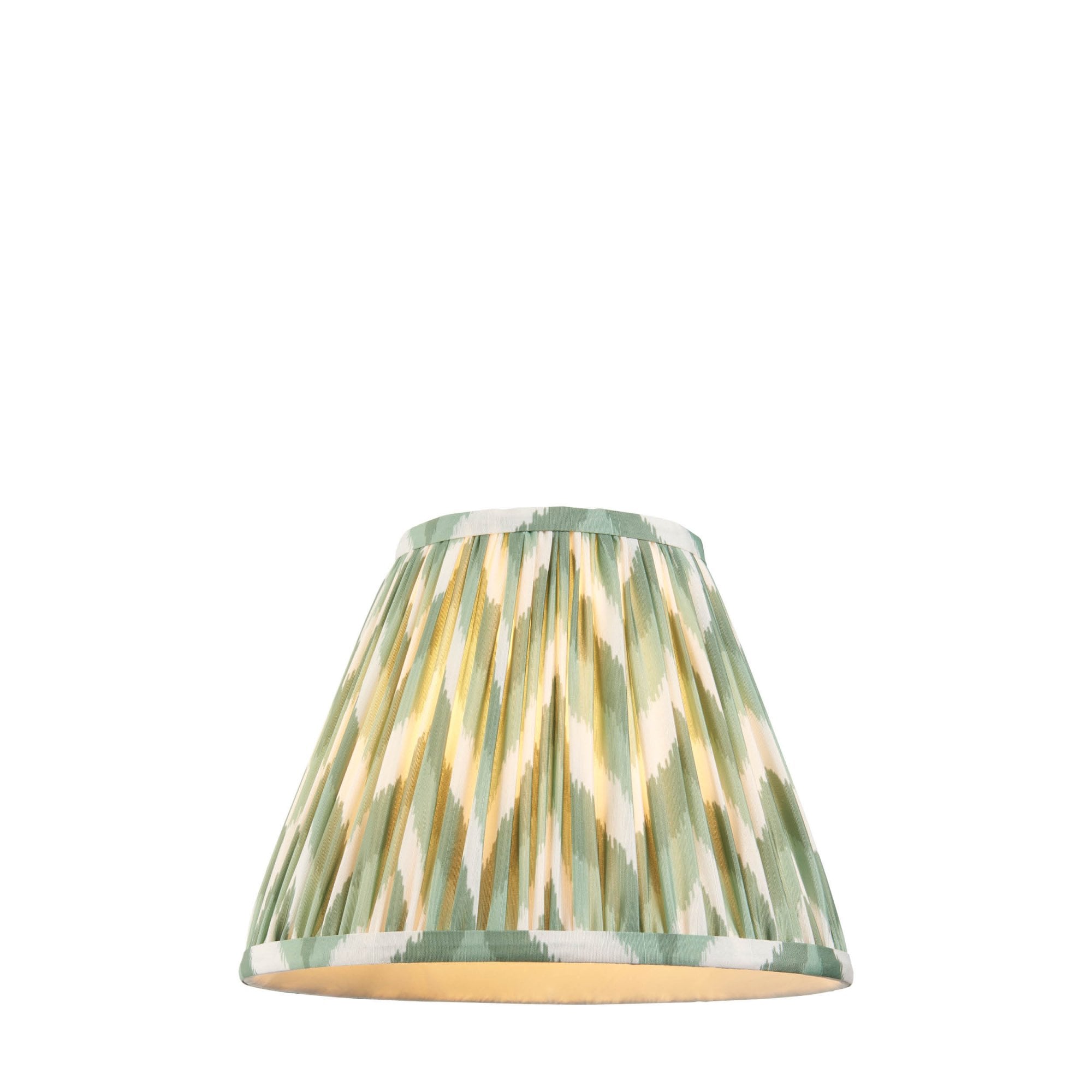 Endon Zigzag Single Light Shade 25cm - Cotswold Green Fabric