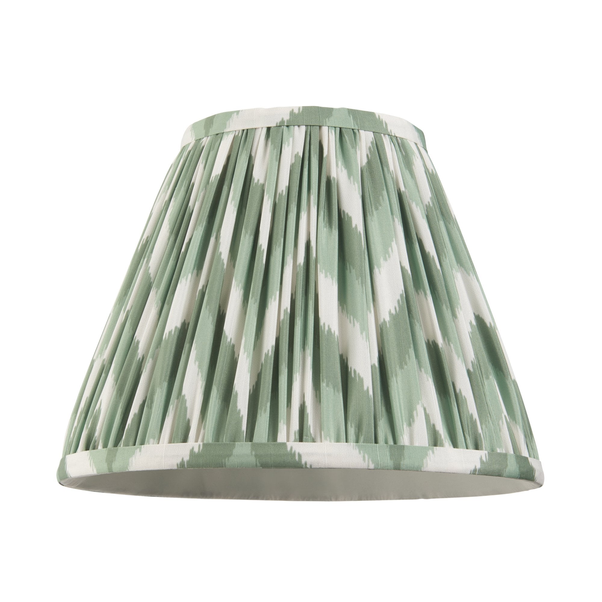 Endon Zigzag Single Light Shade 25cm - Cotswold Green Fabric