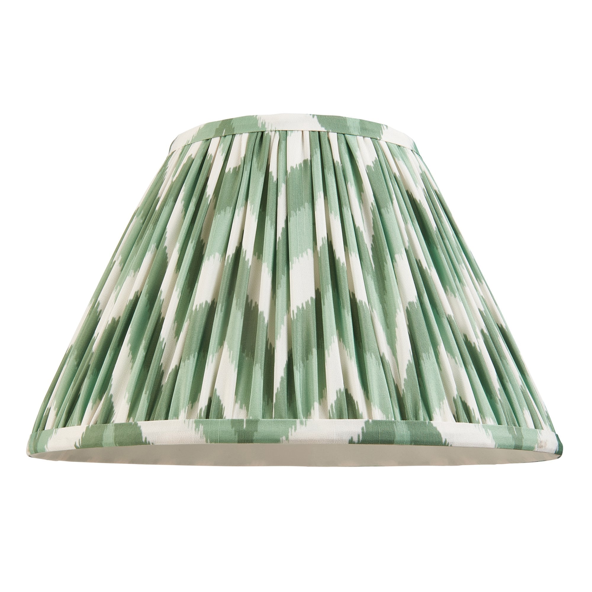 Endon Zigzag Single Light Shade 30cm - Cotswold Green Fabric