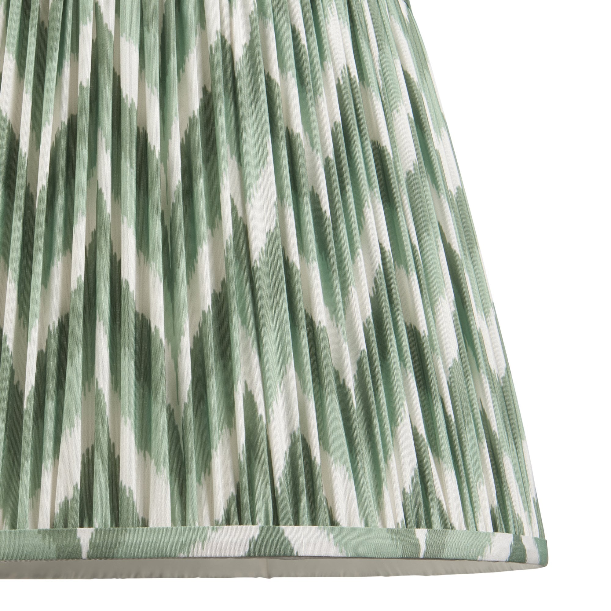 Endon Zigzag Single Light Shade 40cm - Cotswold Green Fabric