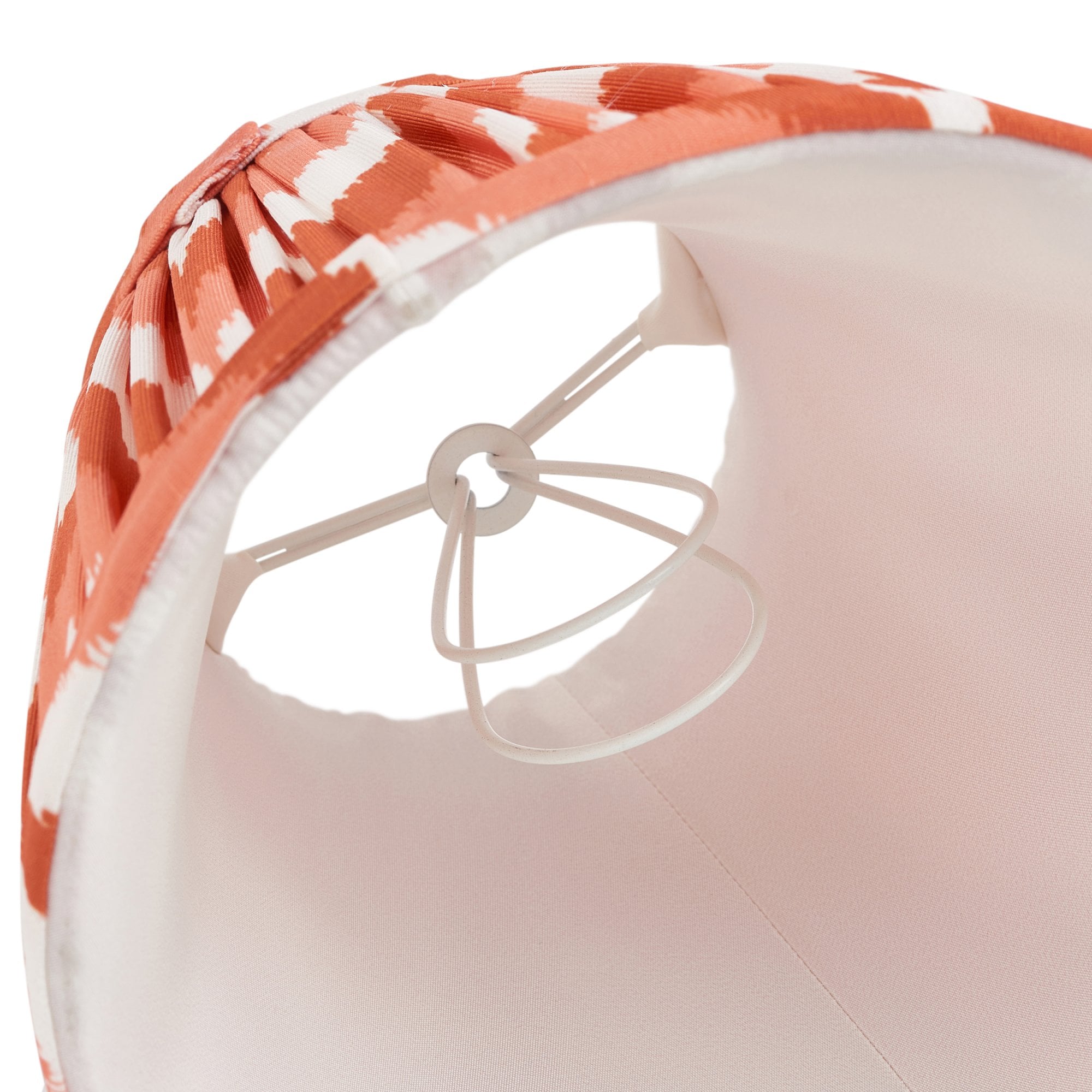 Endon Zigzag Single Light Shade 16cm - Apricot Orange Fabric