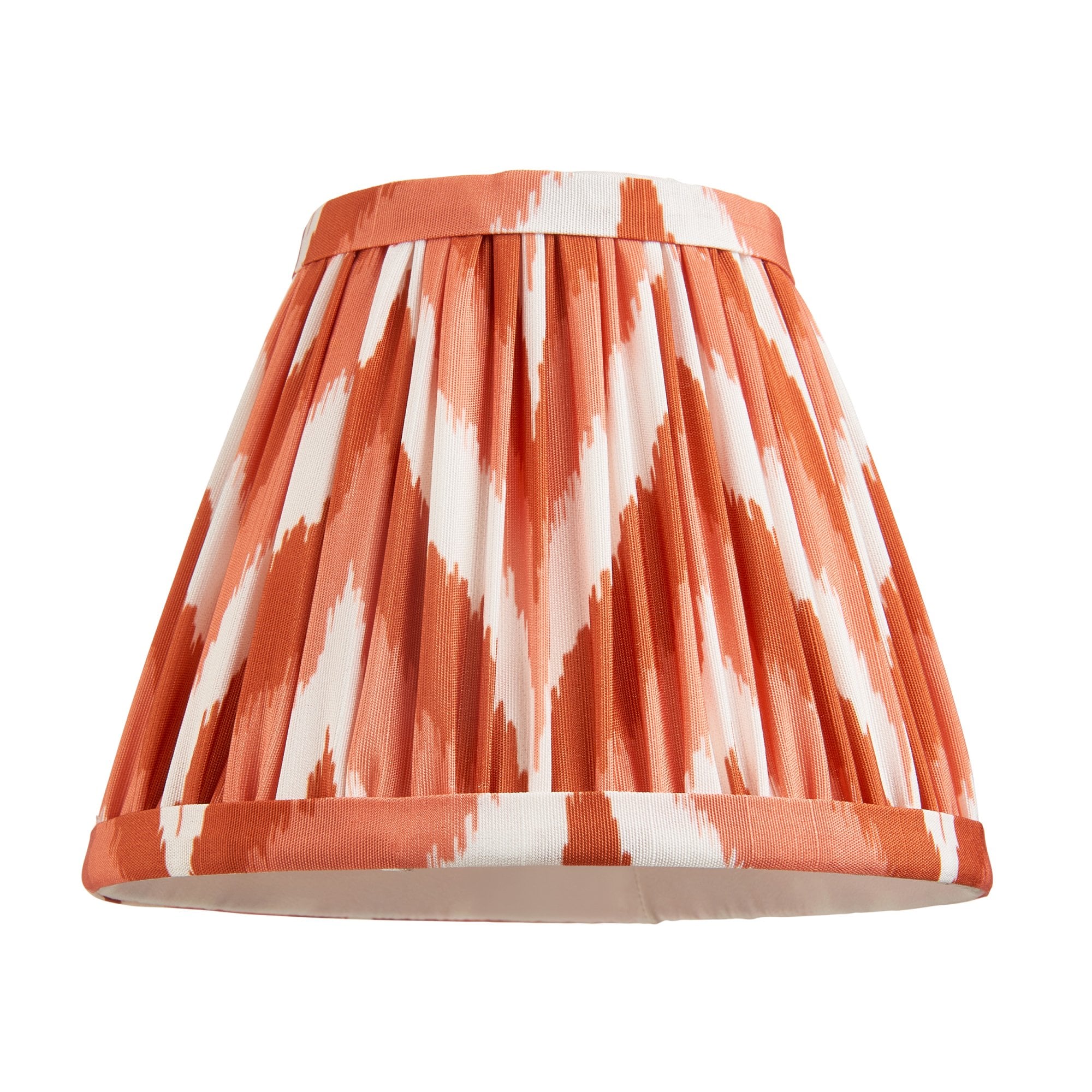 Endon Zigzag Single Light Shade 16cm - Apricot Orange Fabric