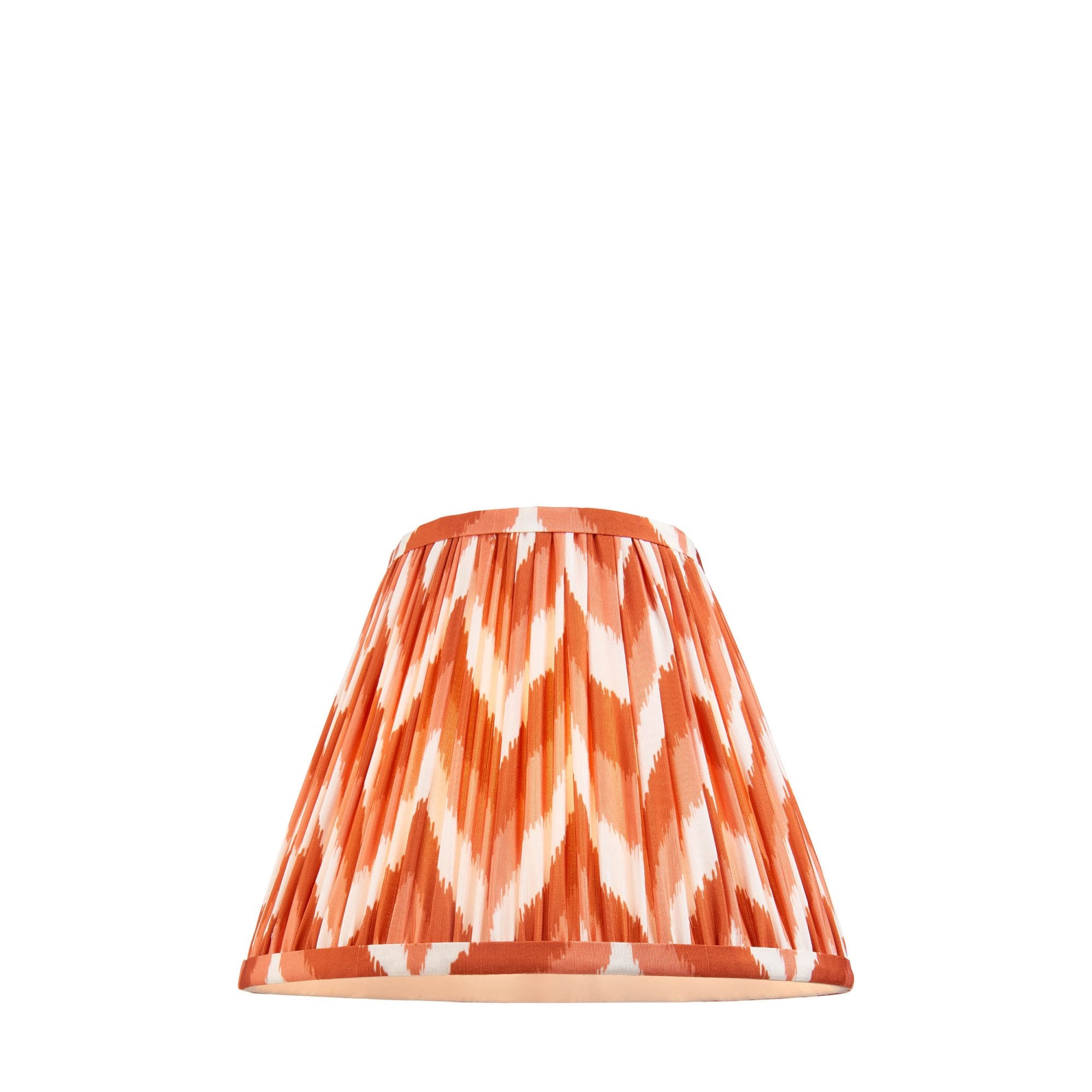 Endon Zigzag Single Light Shade 25cm - Apricot Orange Fabric