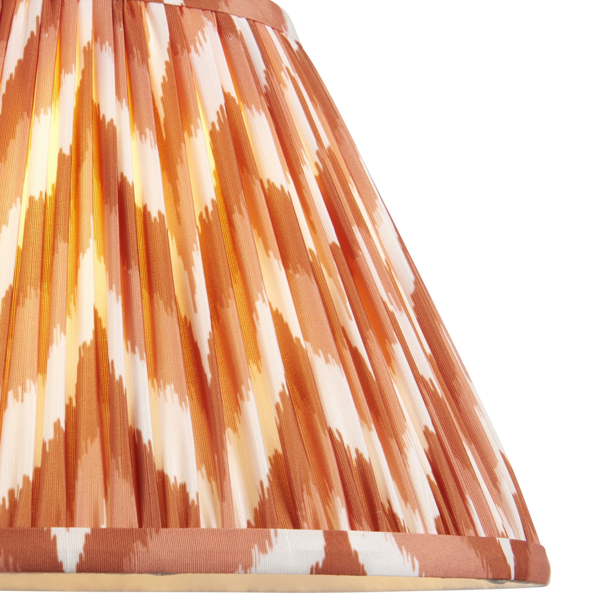 Endon Zigzag Single Light Shade 30cm - Apricot Orange Fabric