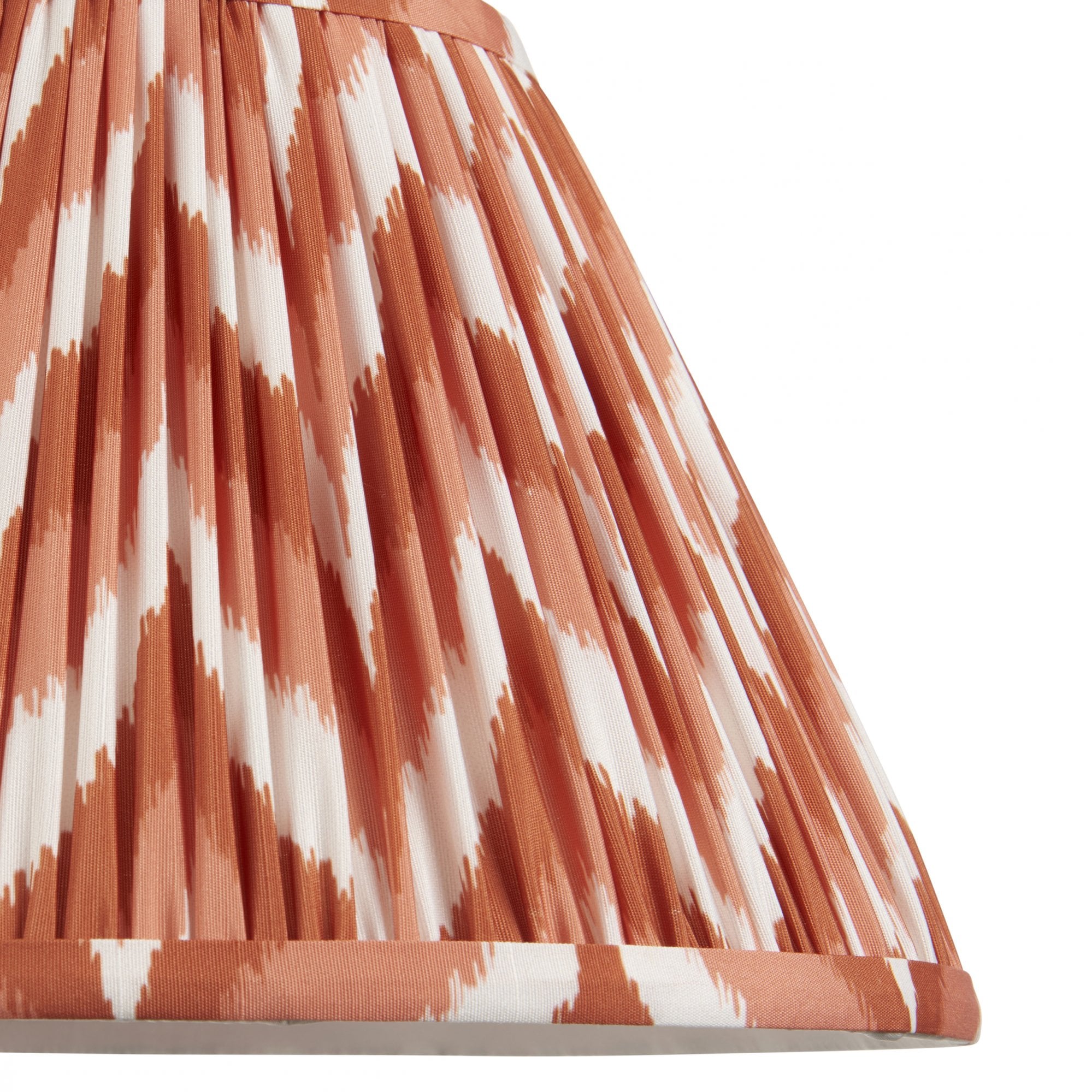 Endon Zigzag Single Light Shade 30cm - Apricot Orange Fabric