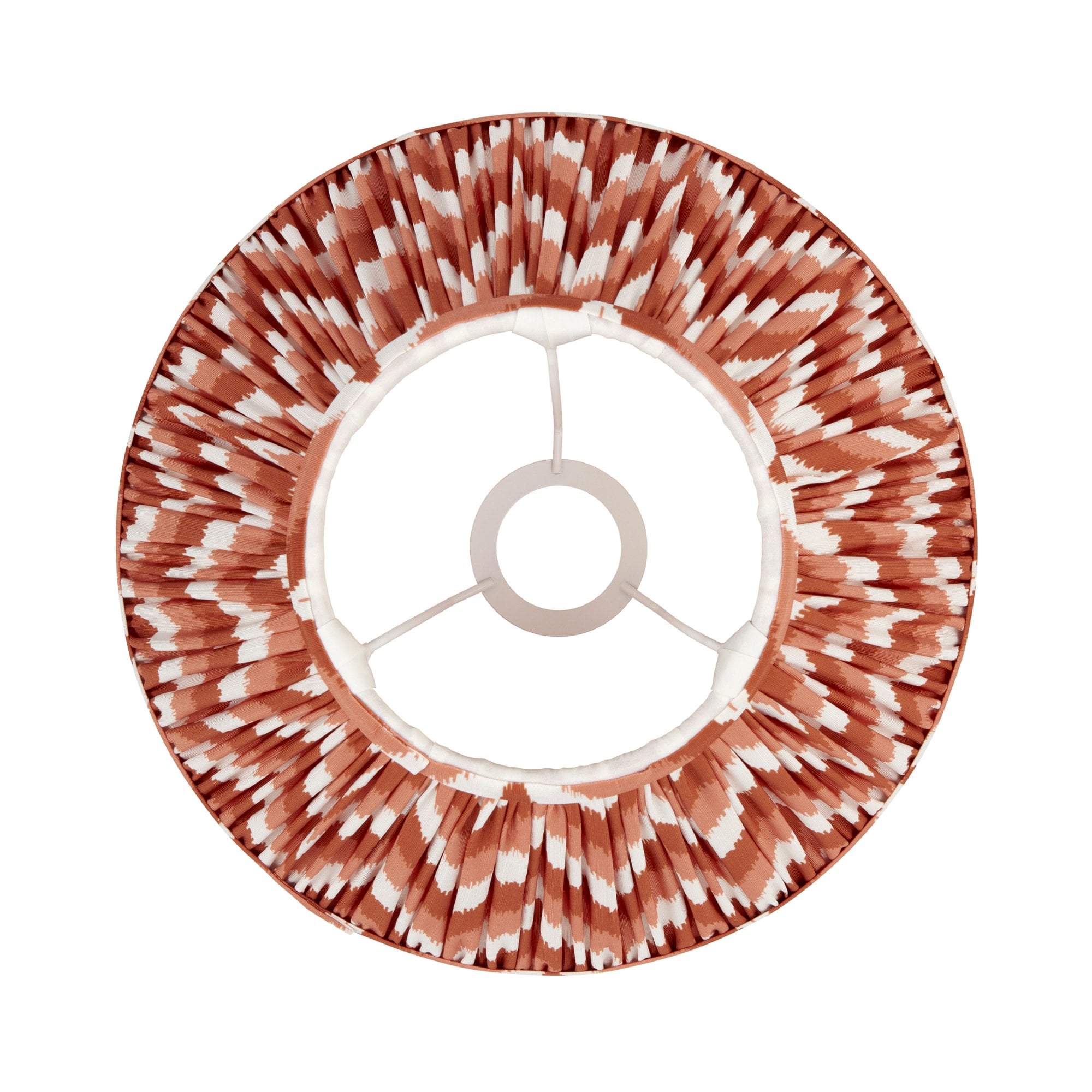 Endon Zigzag Single Light Shade 30cm - Apricot Orange Fabric