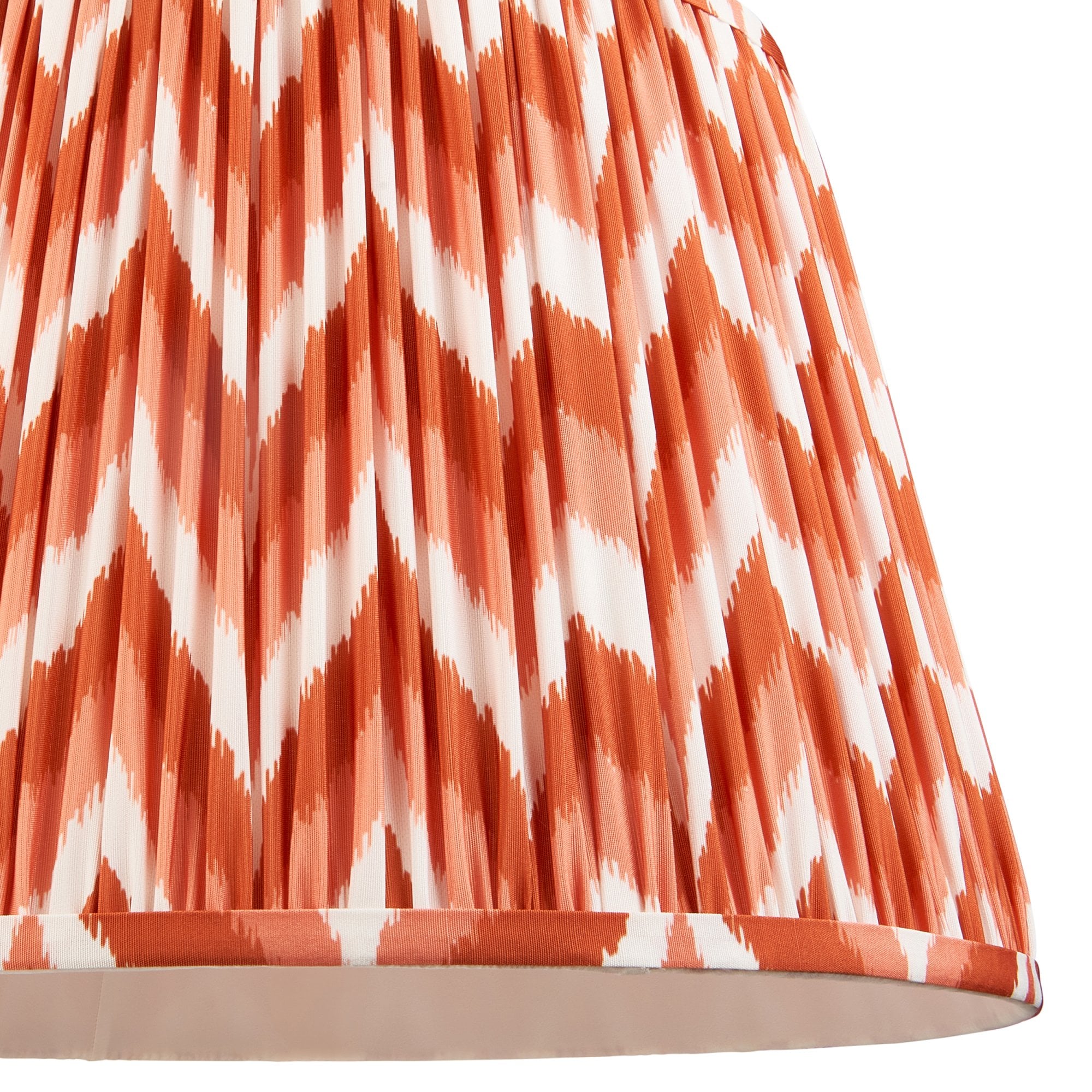 Endon Zigzag Single Light Shade 40cm - Apricot Orange Fabric