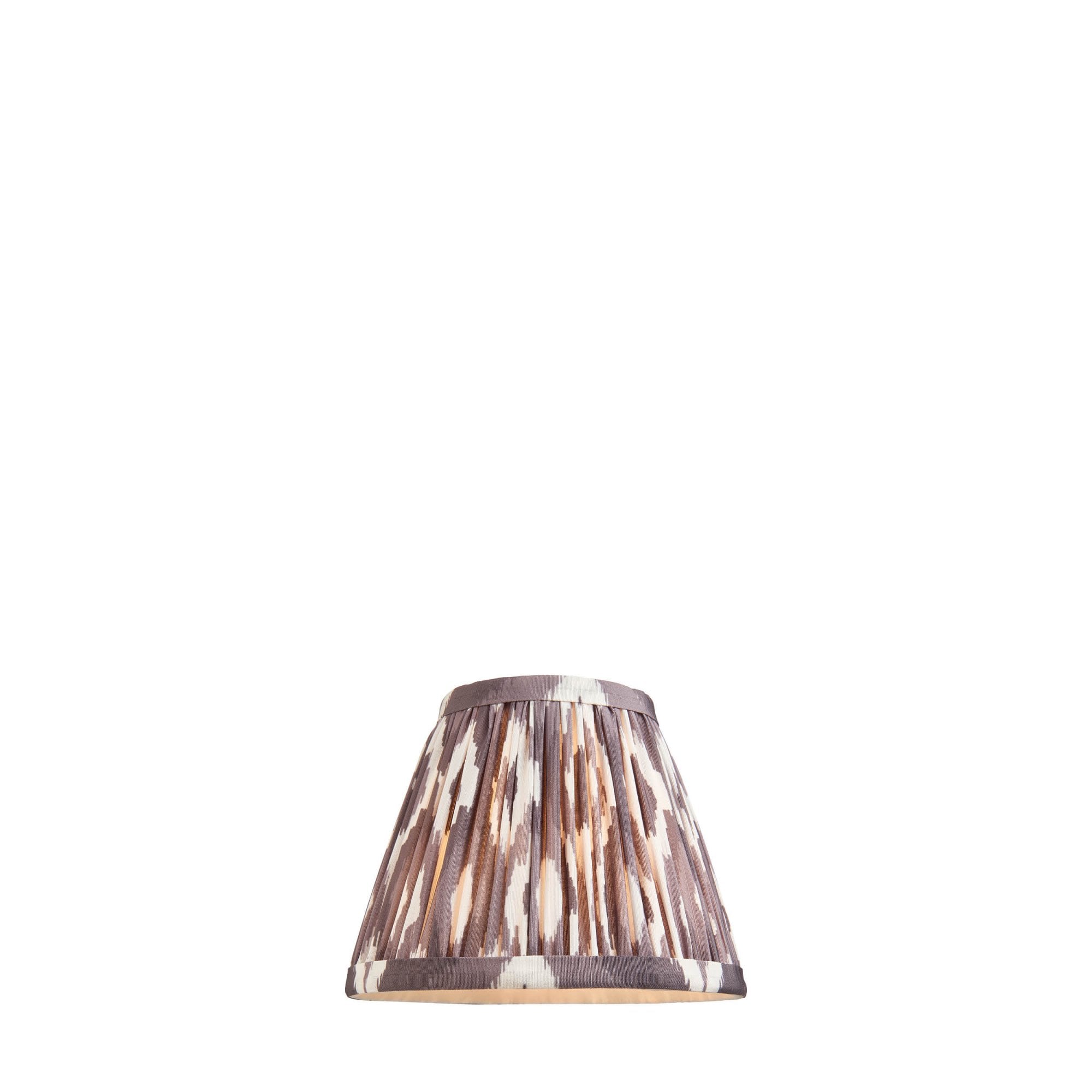 Endon Ikat Single Light Shade 16cm - Pearl Grey Fabric