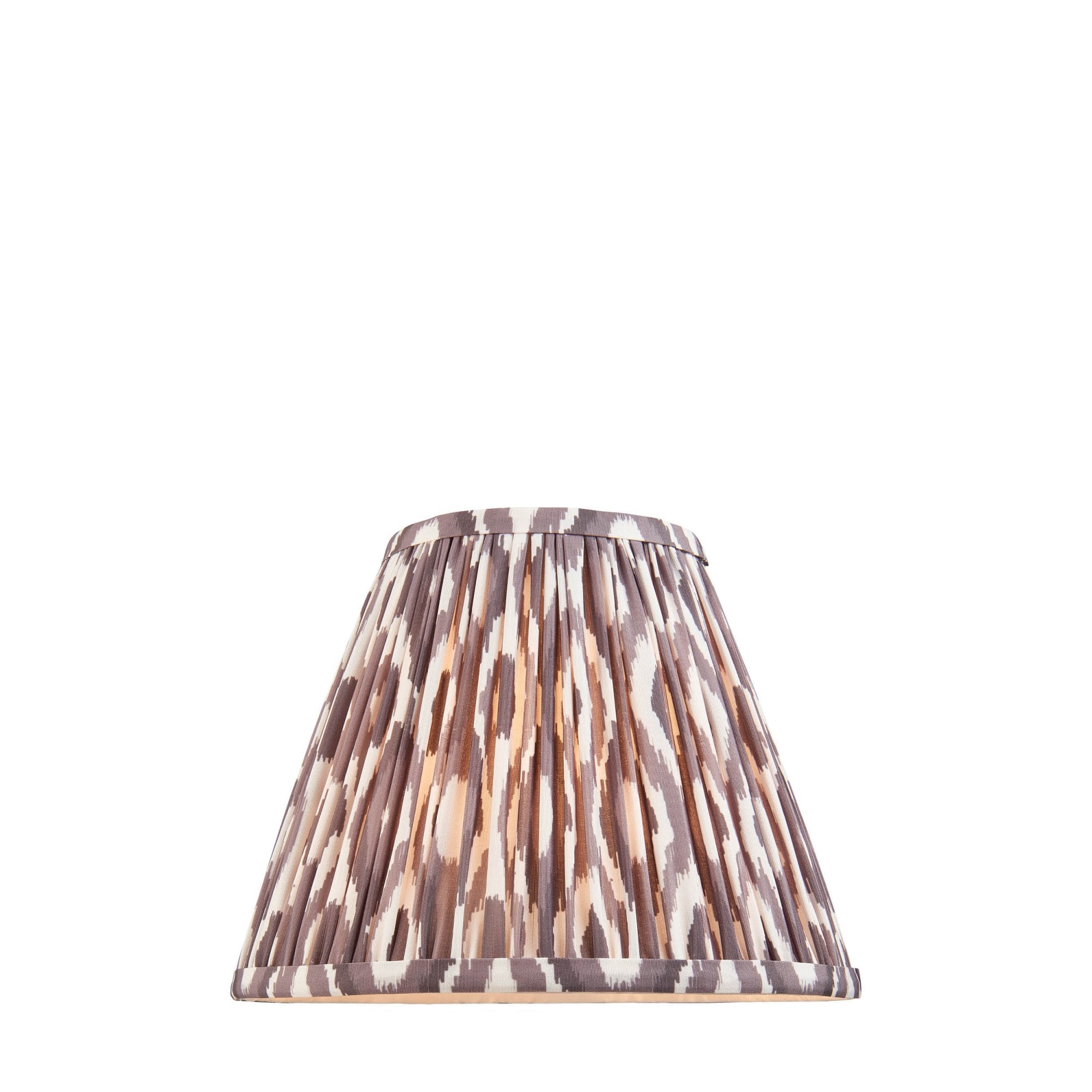 Endon Ikat Single Light Shade 25cm - Pearl Grey Fabric