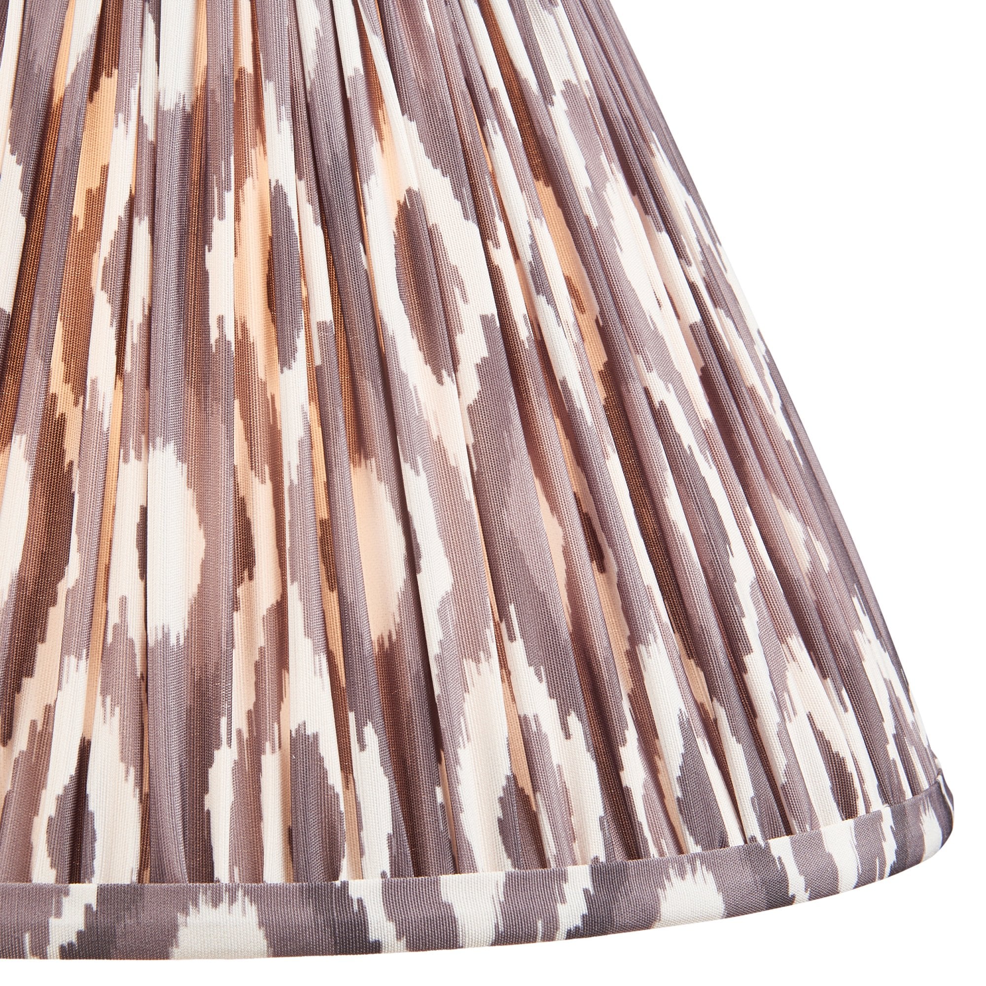Endon Ikat Single Light Shade 30cm - Pearl Grey Fabric