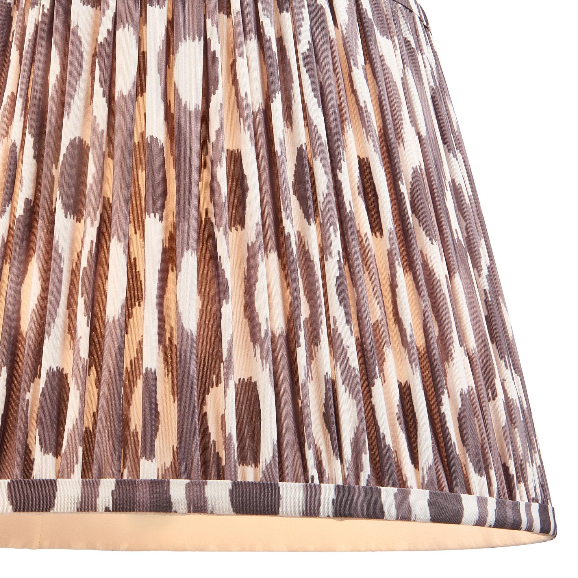 Endon Ikat Single Light Shade 35cm - Pearl Grey Fabric