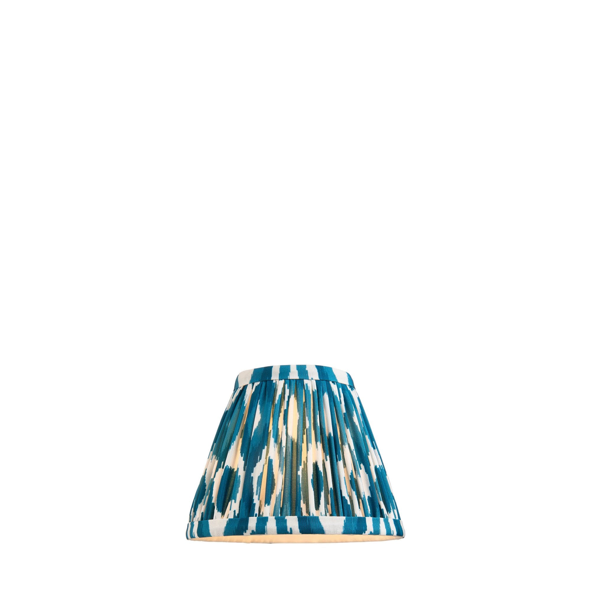 Endon Ikat Single Light Shade 16cm - Marlin Blue Fabric