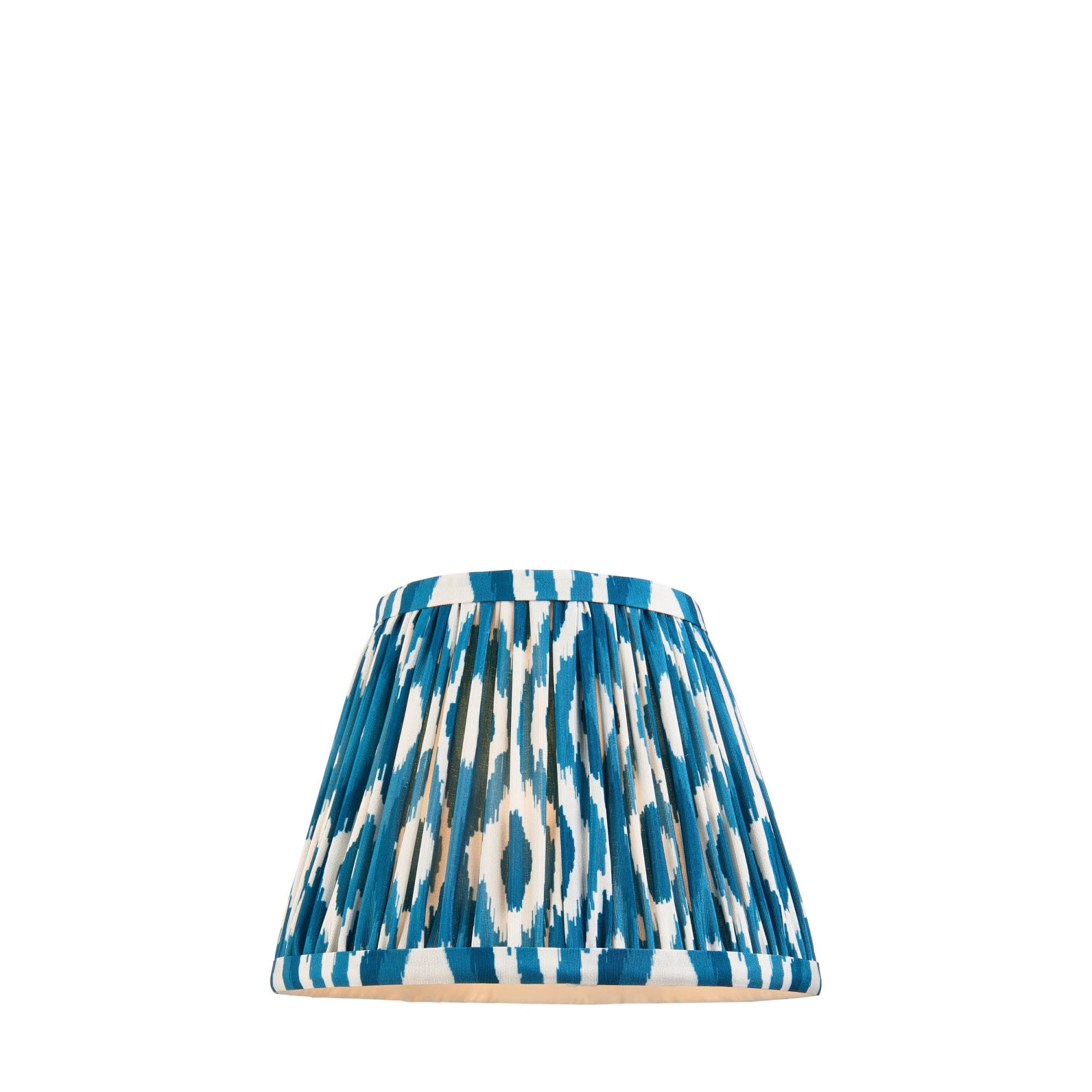 Endon Ikat Single Light Shade 20cm- Marlin Blue Fabric