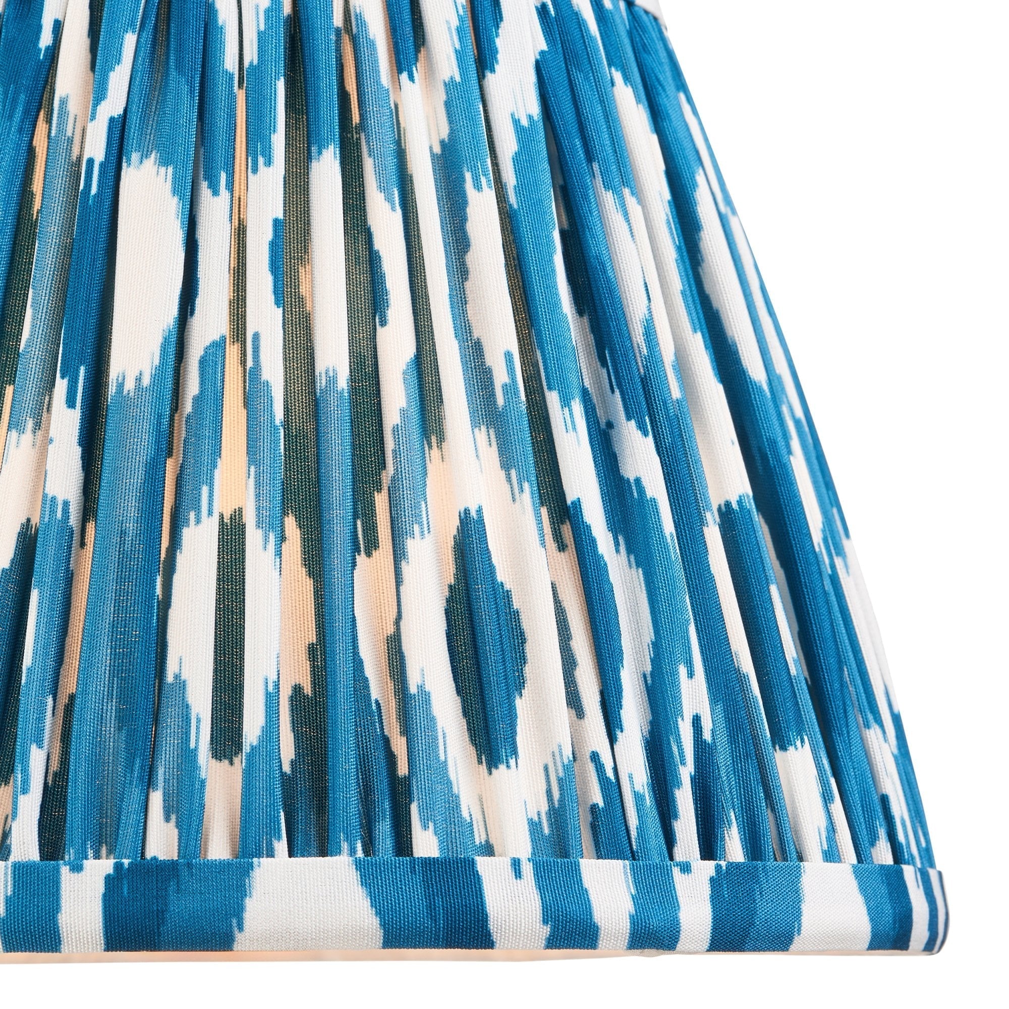Endon Ikat Single Light Shade 20cm- Marlin Blue Fabric