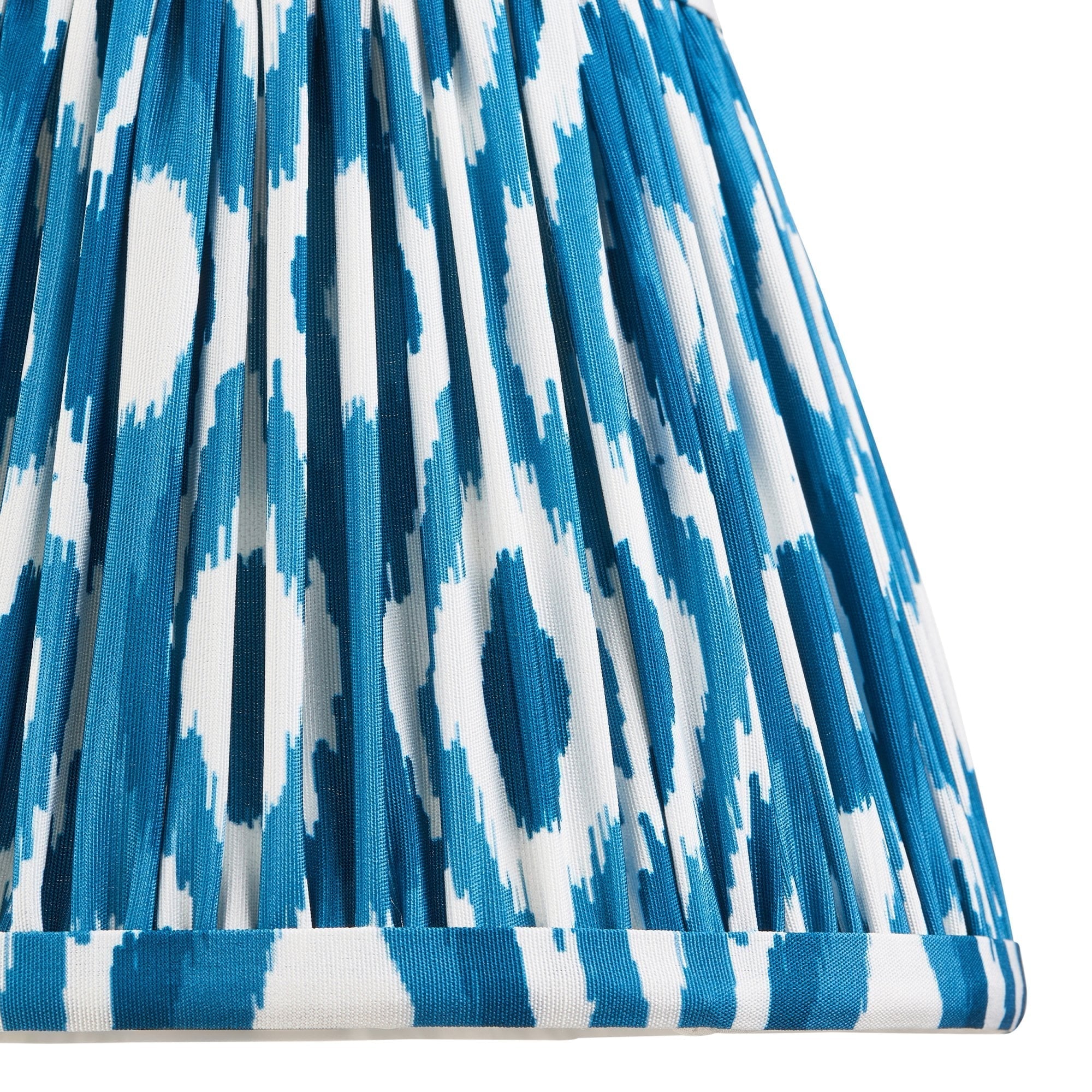 Endon Ikat Single Light Shade 20cm- Marlin Blue Fabric