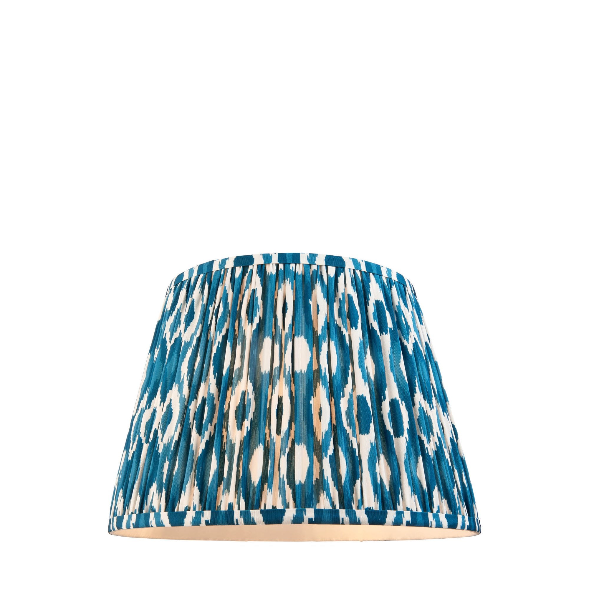 Endon Ikat Single Light Shade 35cm - Marlin Blue Fabric