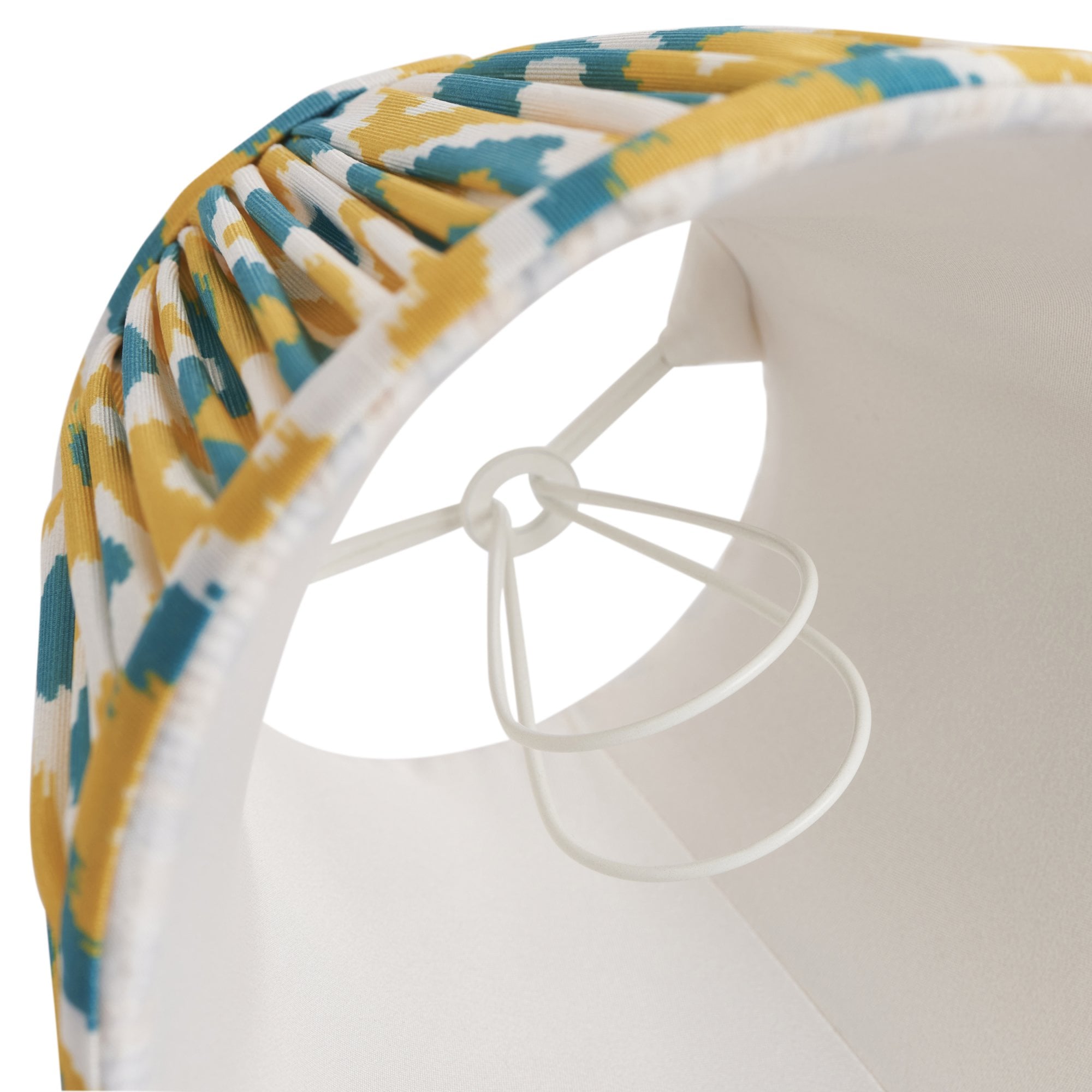 Endon Ikat Single Light Shade 16cm - Yellow & Jade