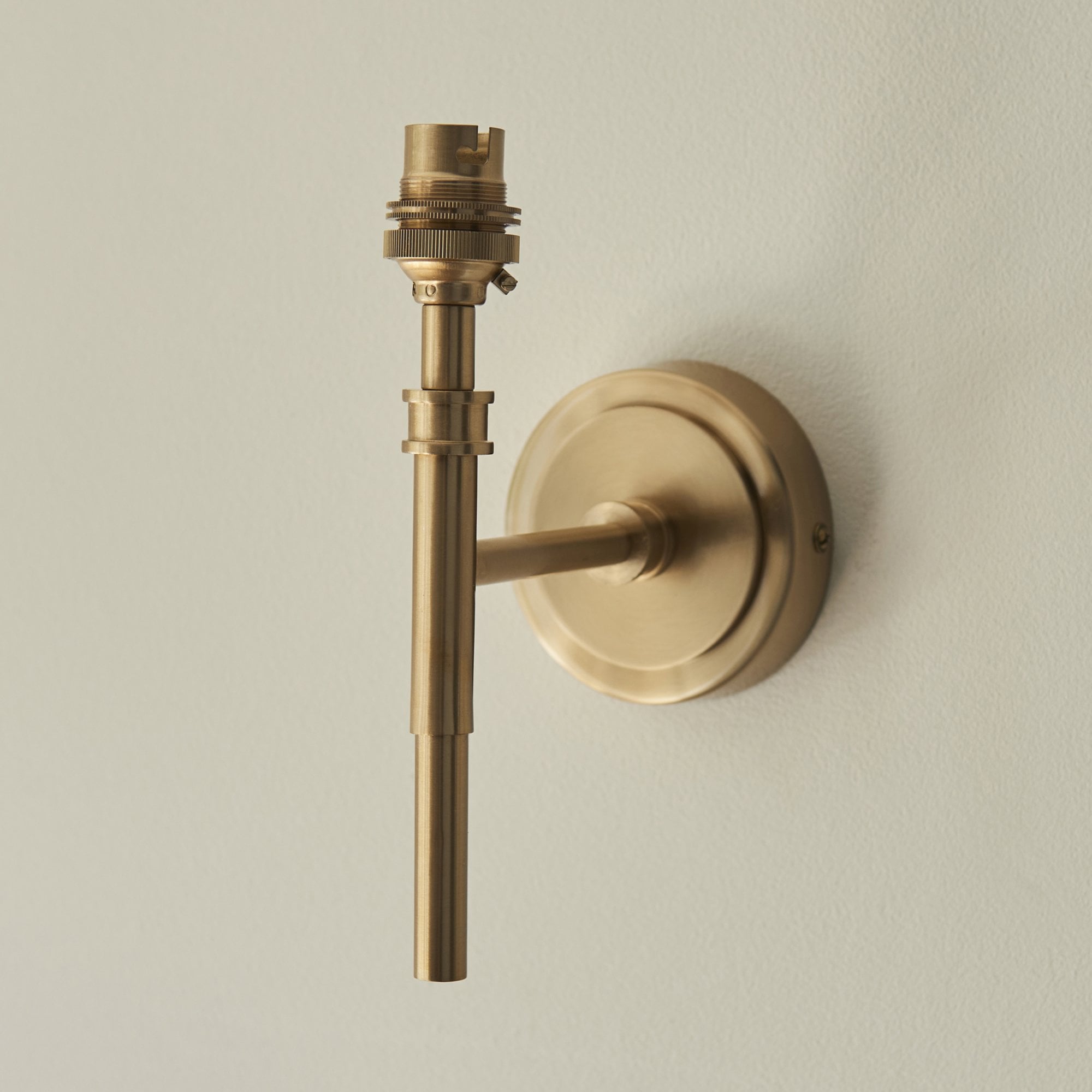 Endon Chester Single Light Wall - Brushed Aged Brass Plate