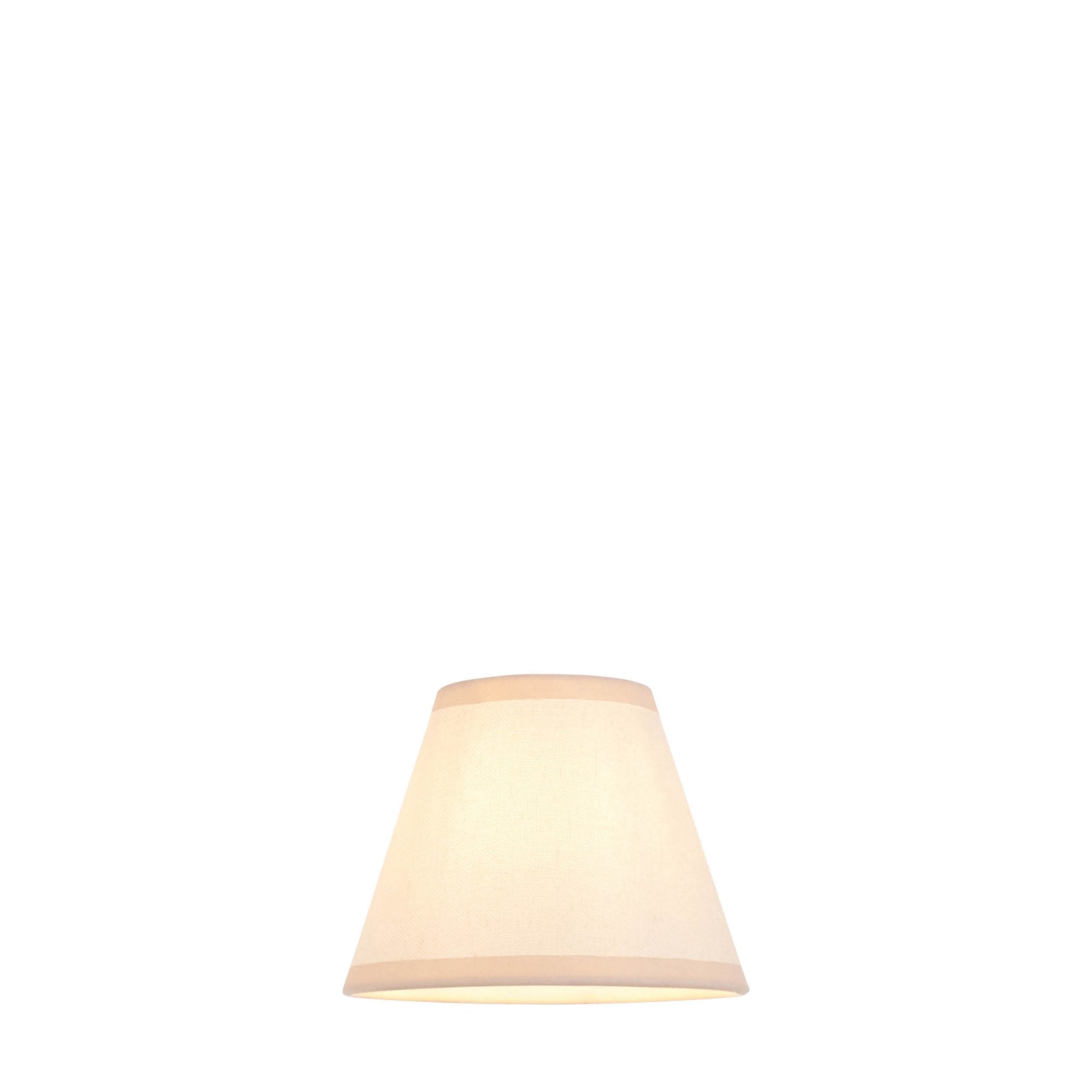 Endon Ivy Single Light Shade 16cm - Vintage White & Almond White Fabric