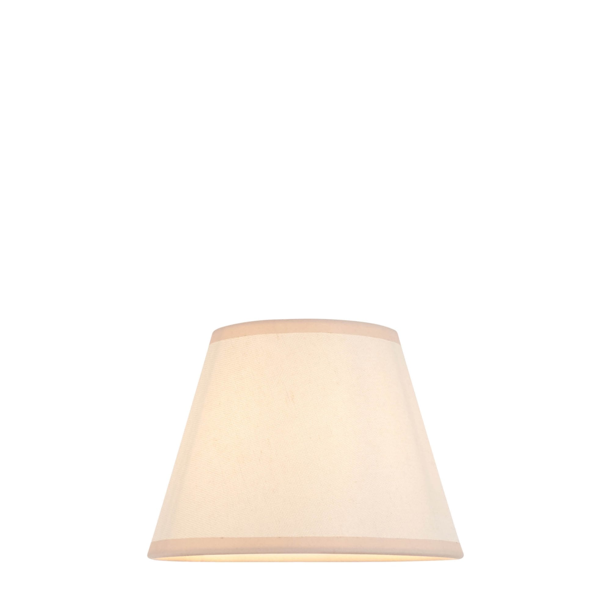 Endon Ivy Single Light Shade 20cm - Vintage White & Almond White Fabric