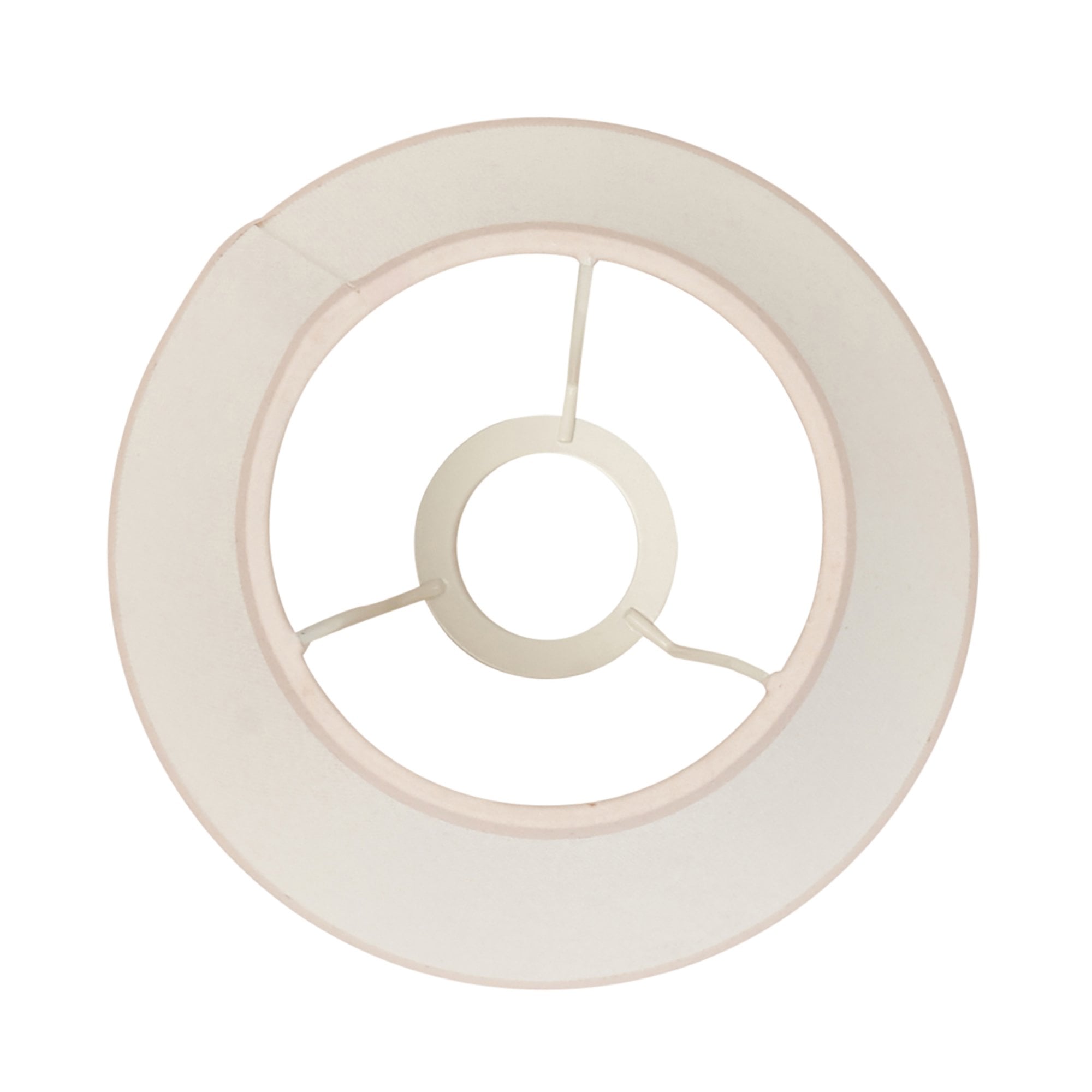 Endon Ivy Single Light Shade 20cm - Vintage White & Almond White Fabric