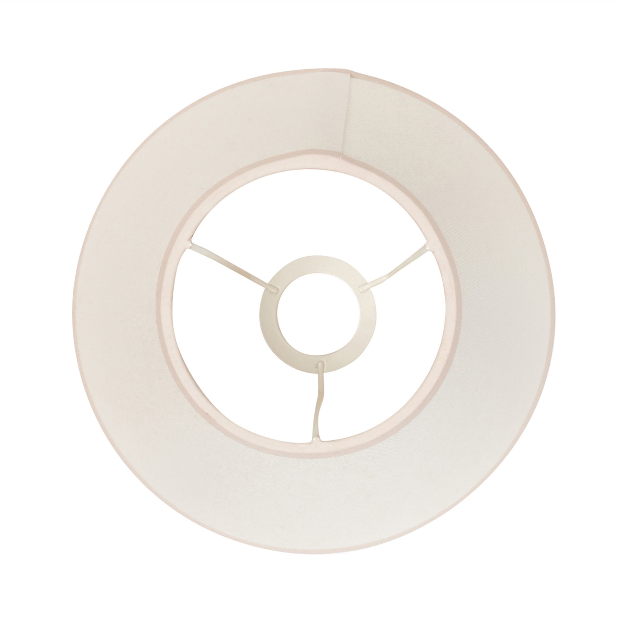 Endon Ivy Single Light Shade 25cm - Vintage White & Almond White Fabric