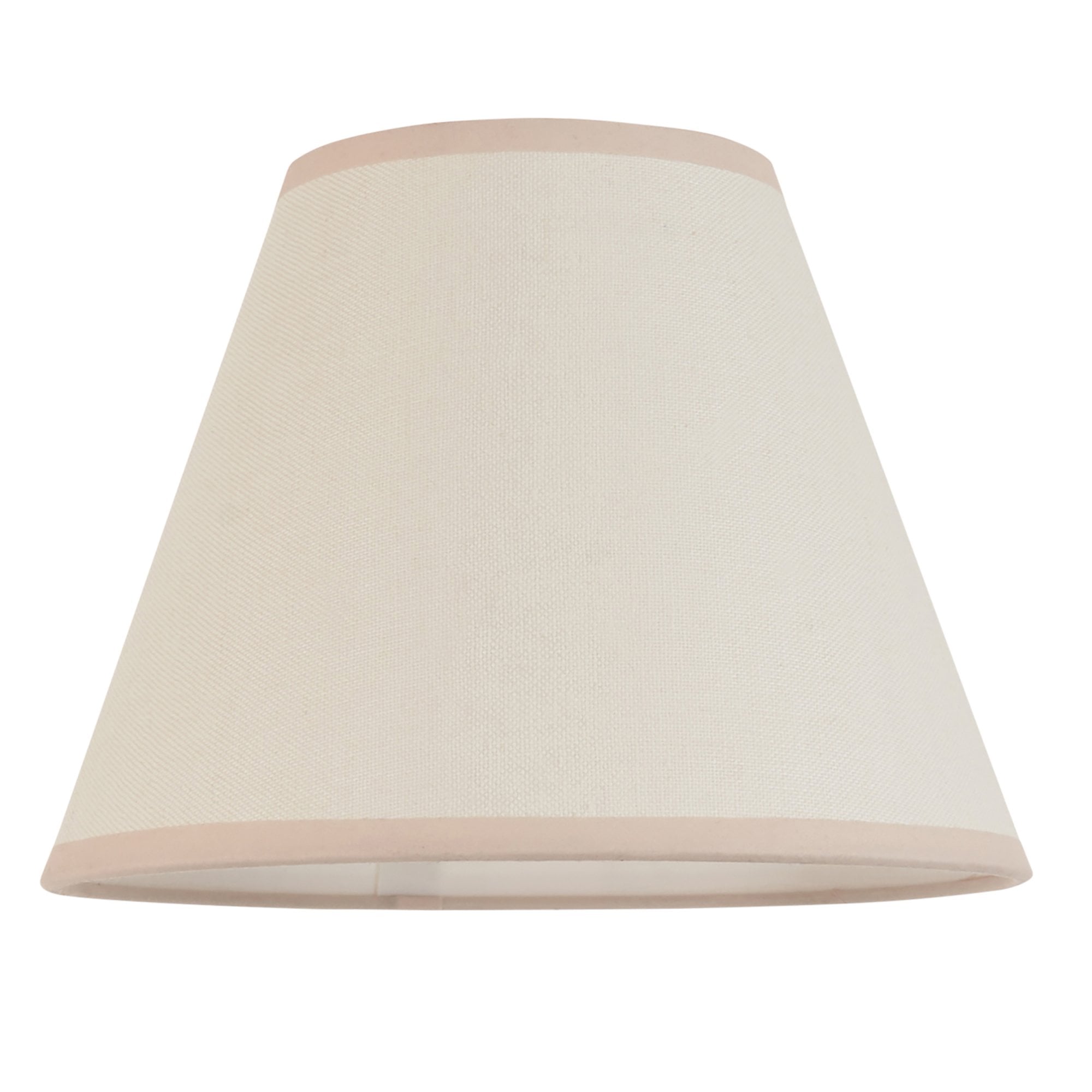 Endon Ivy Single Light Shade 25cm - Vintage White & Almond White Fabric