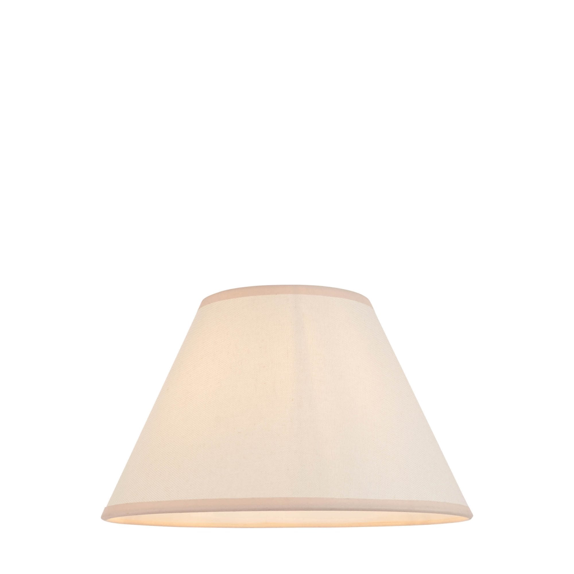 Endon Ivy Single Light Shade 30cm - Vintage White & Almond White Fabric