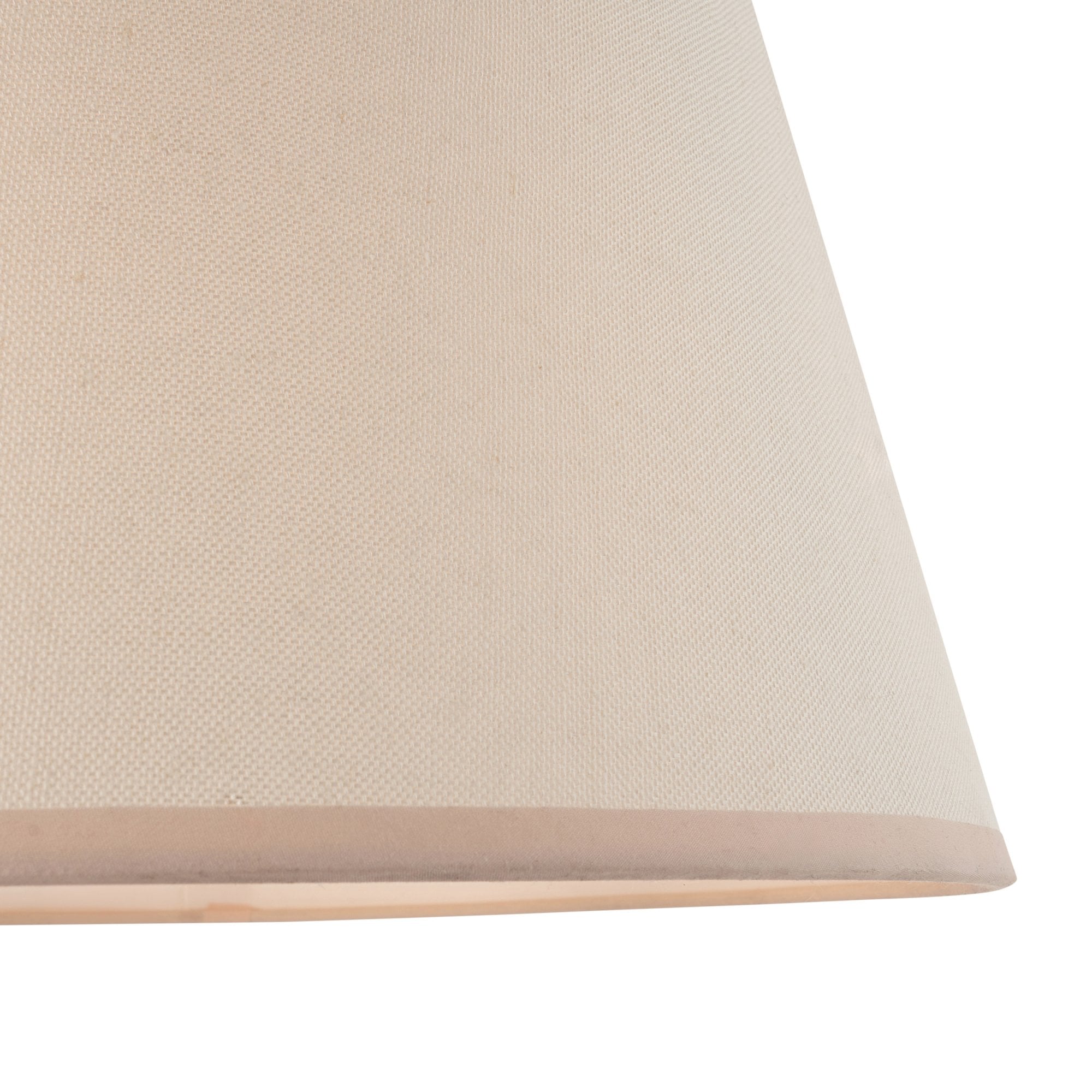 Endon Ivy Single Light Shade 40cm - Vintage White & Almond White Fabric
