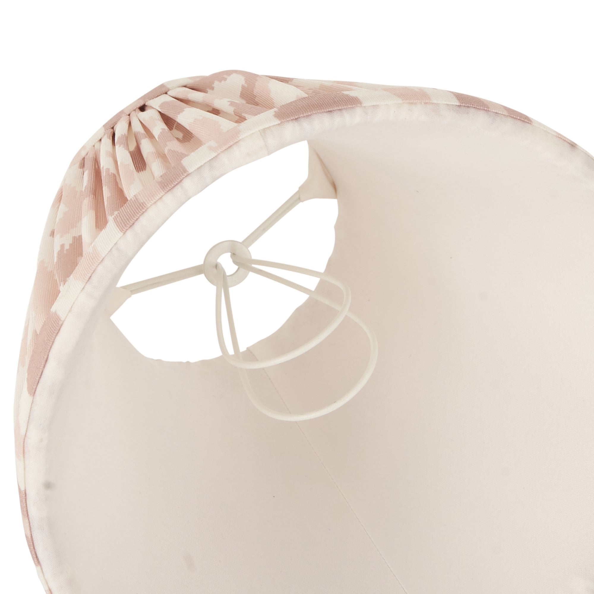 Endon Ikat Single Light Shade 16cm - Neutral Print Fabric