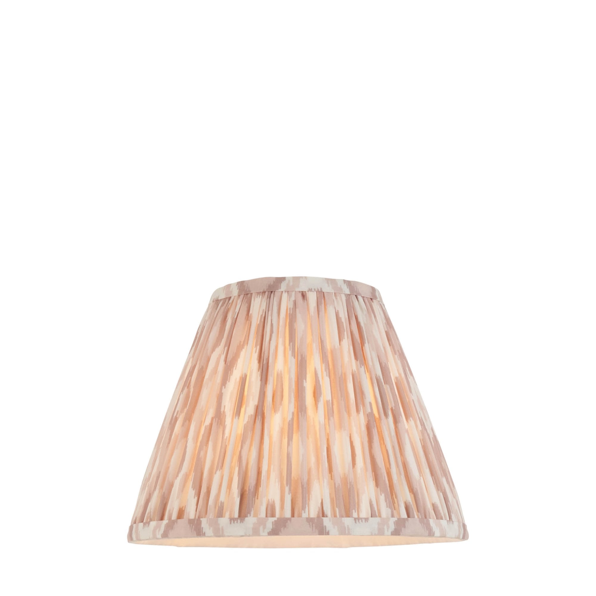 Endon Ikat Single Light Shade 25cm - Neutral Print Fabric